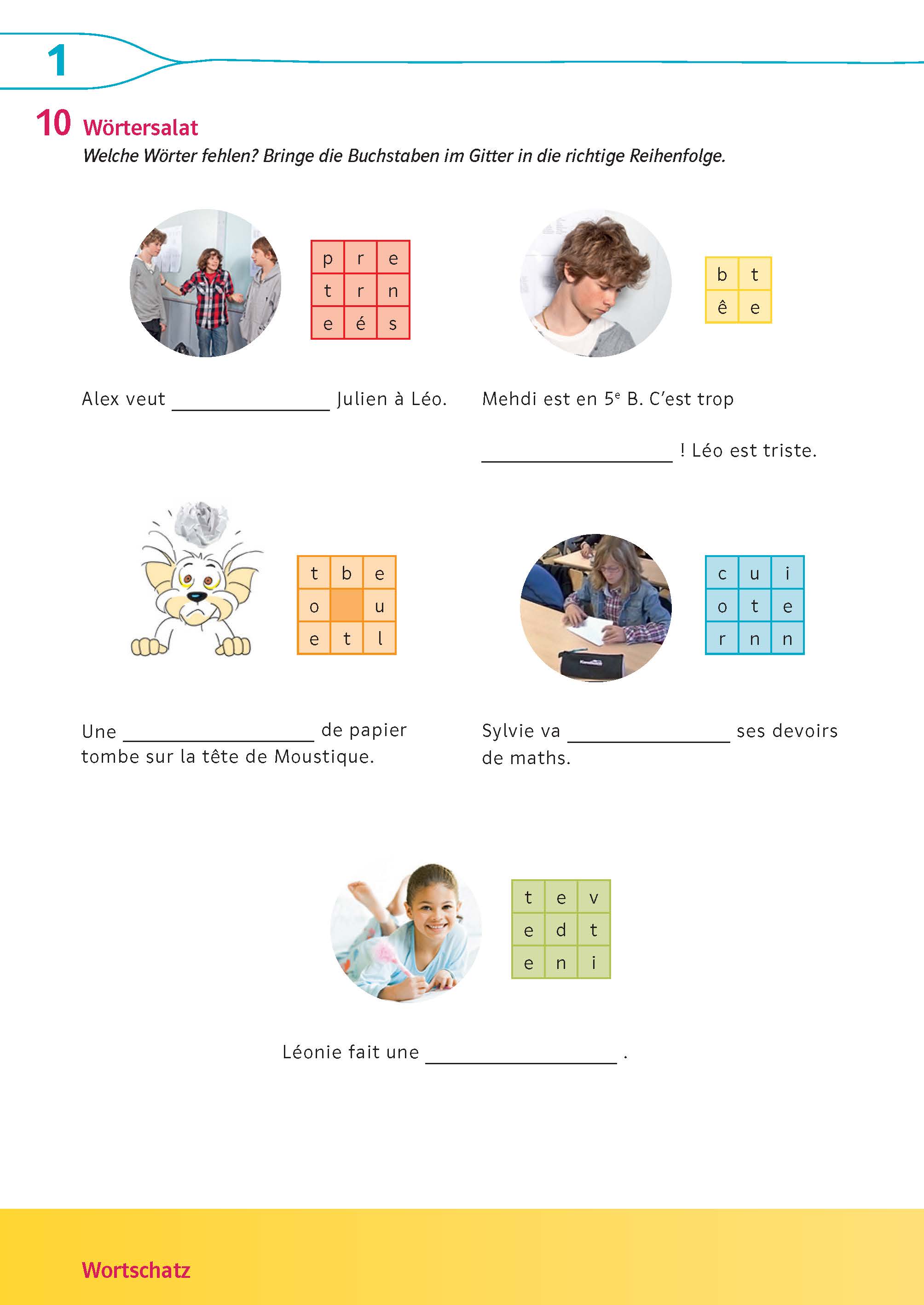 Découvertes 2 jaune/bleue - Übungsblock 2. Lernjahr