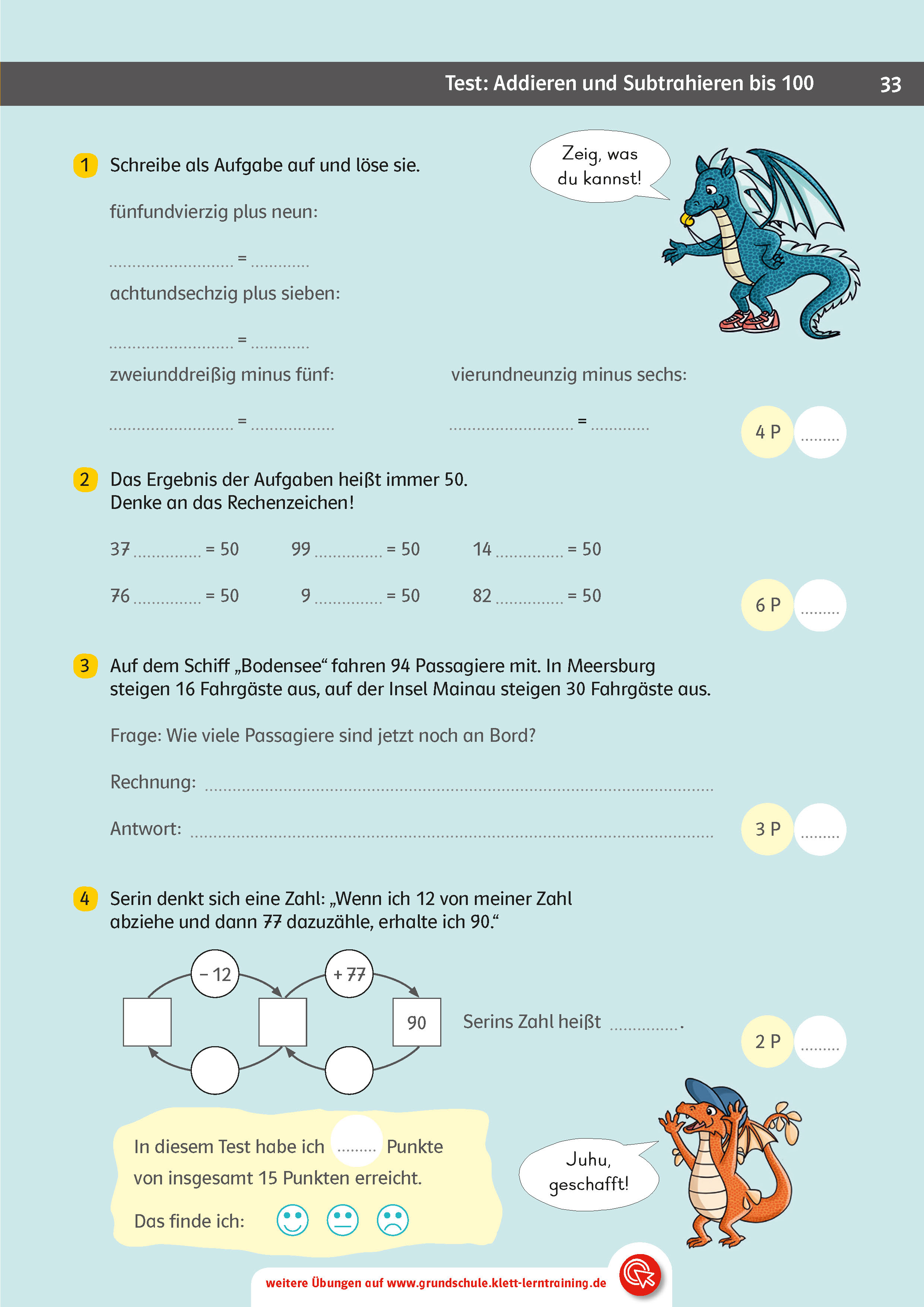 Klett Team Drachenstark: Das große Trainingsbuch Mathe 2. Klasse