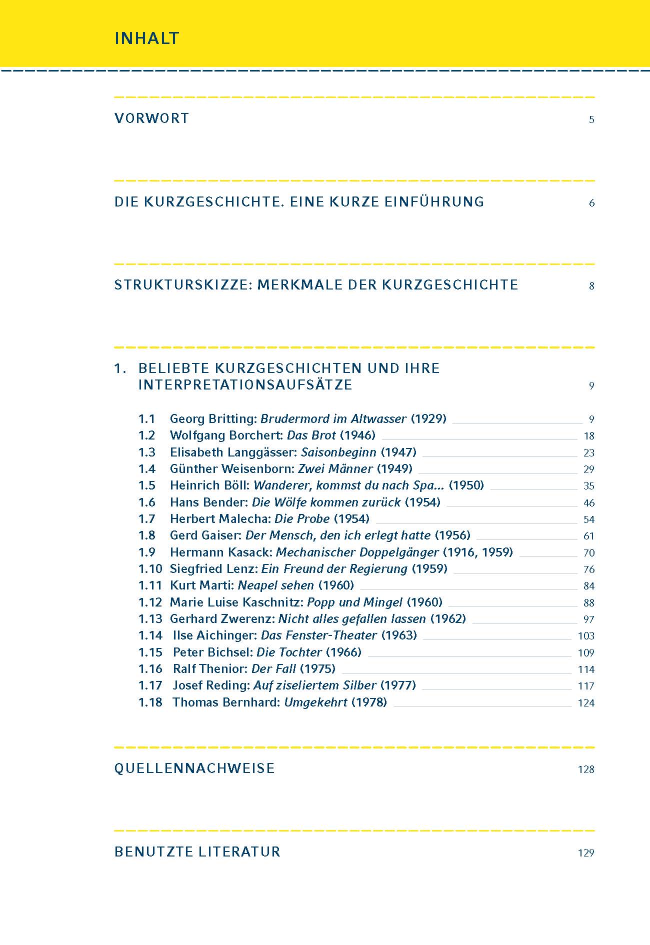 Beliebte Kurzgeschichten interpretiert