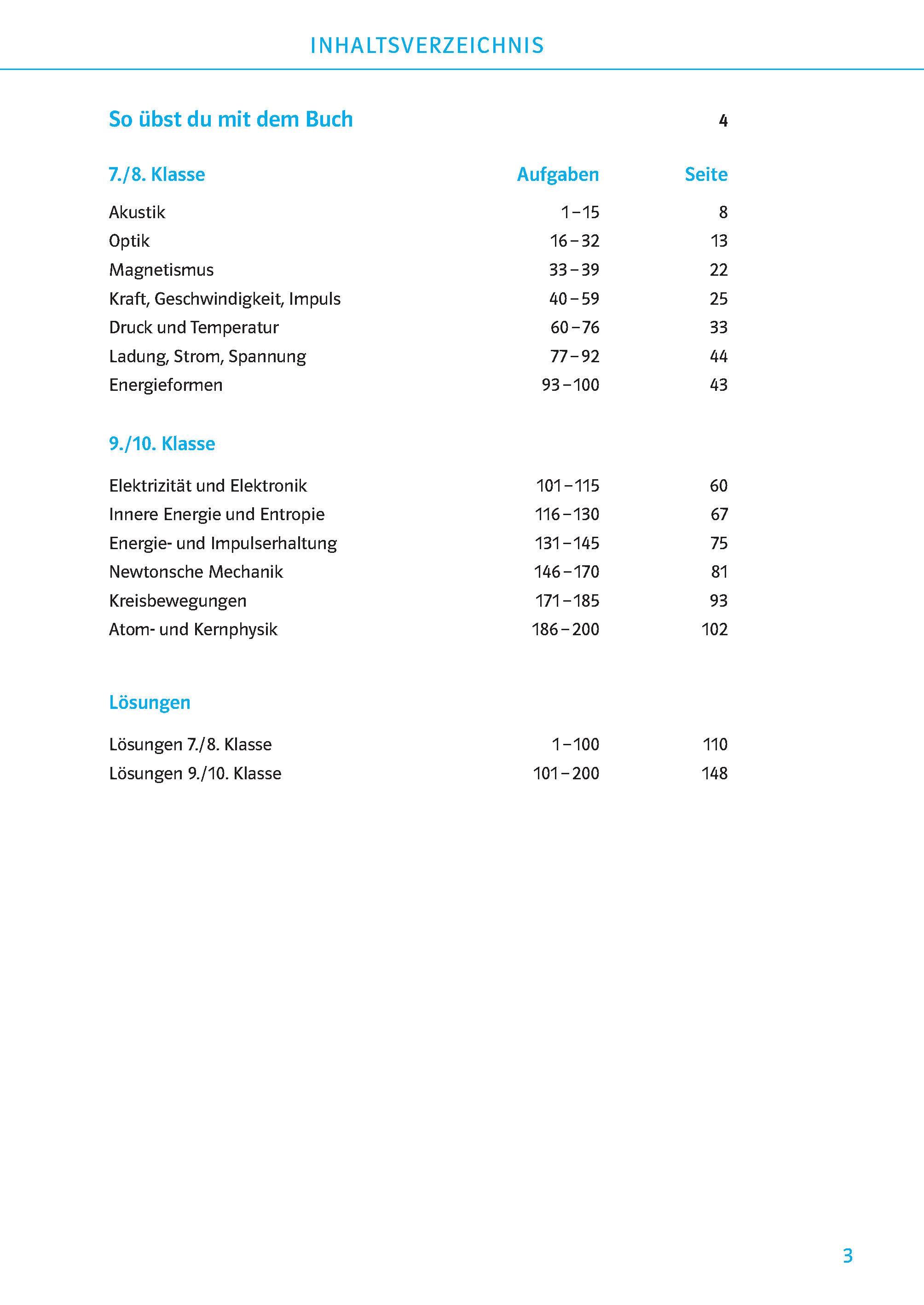 Klett 200 Physikübungen wie in der Schule Klasse 7 - 10
