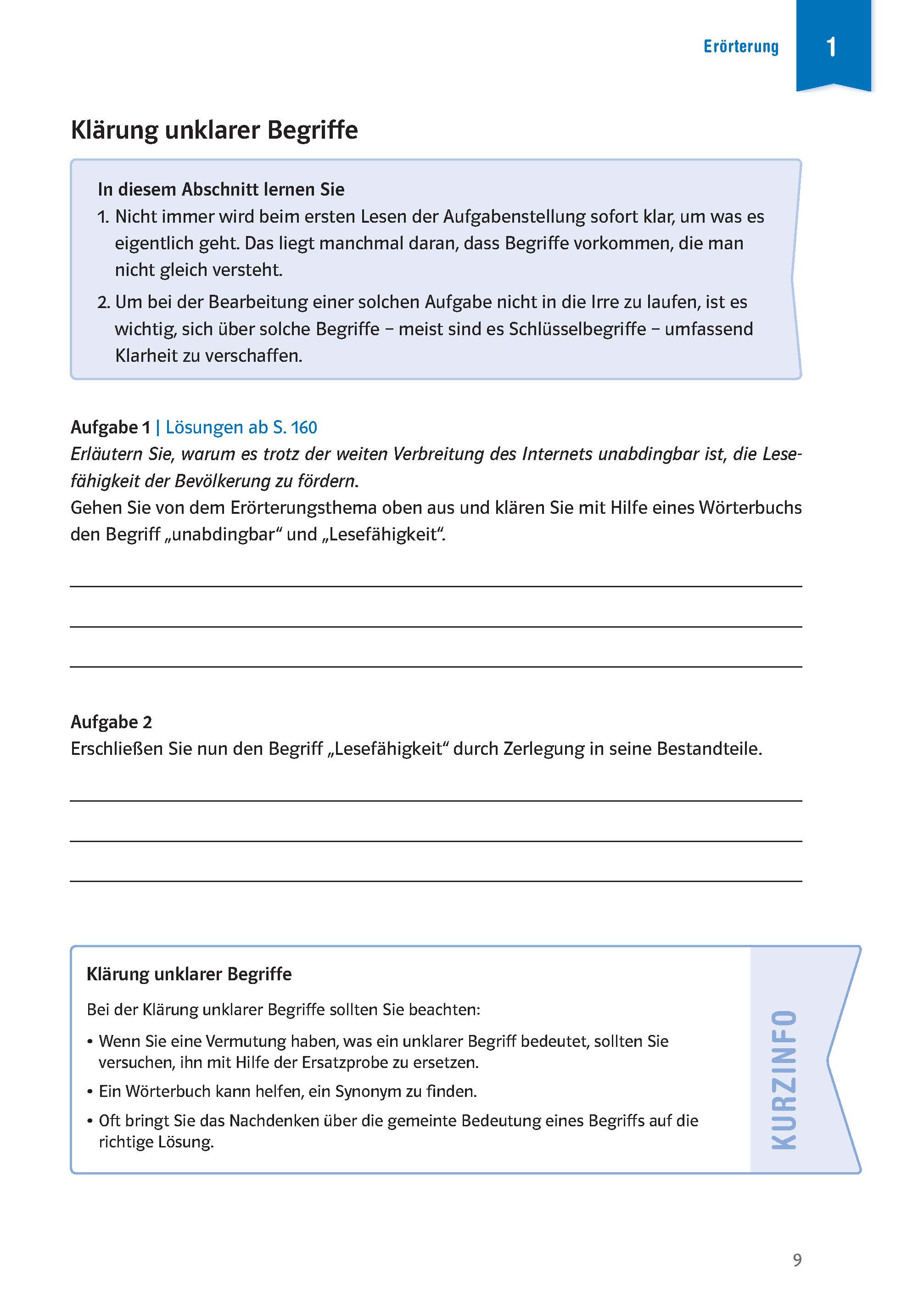 Klett Klausur-Training - Deutsch Erörterung Klett Klausur-Training - Deutsch Erörterung