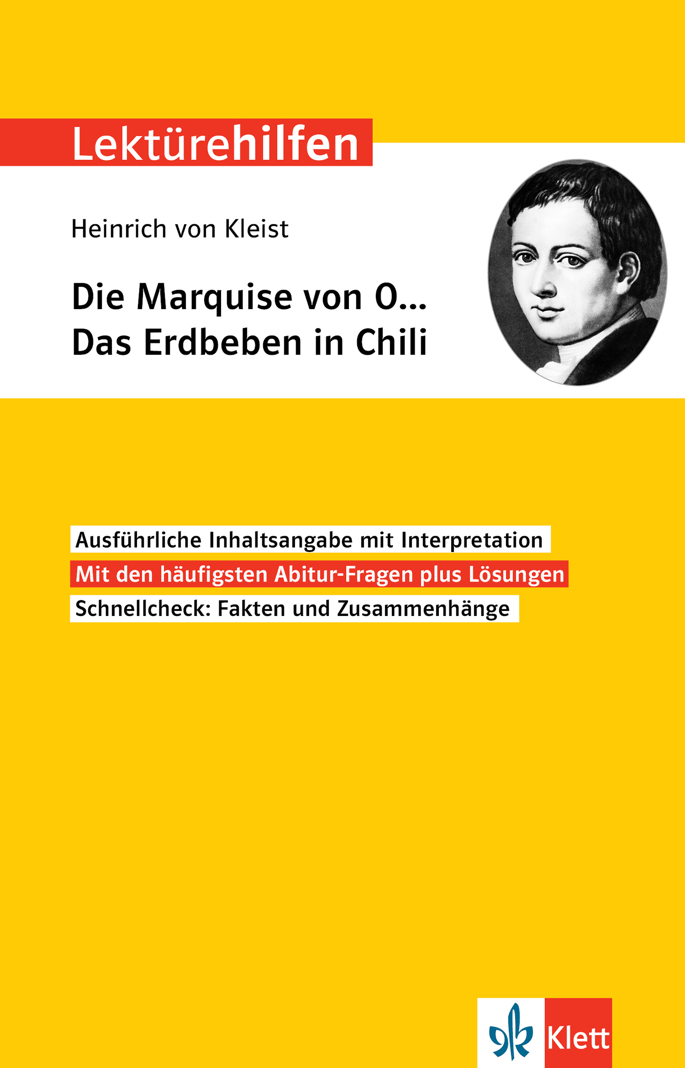 Klett Lektürehilfen Heinrich von Kleist, Die Marquise von O… Das Erdbeben in Chili