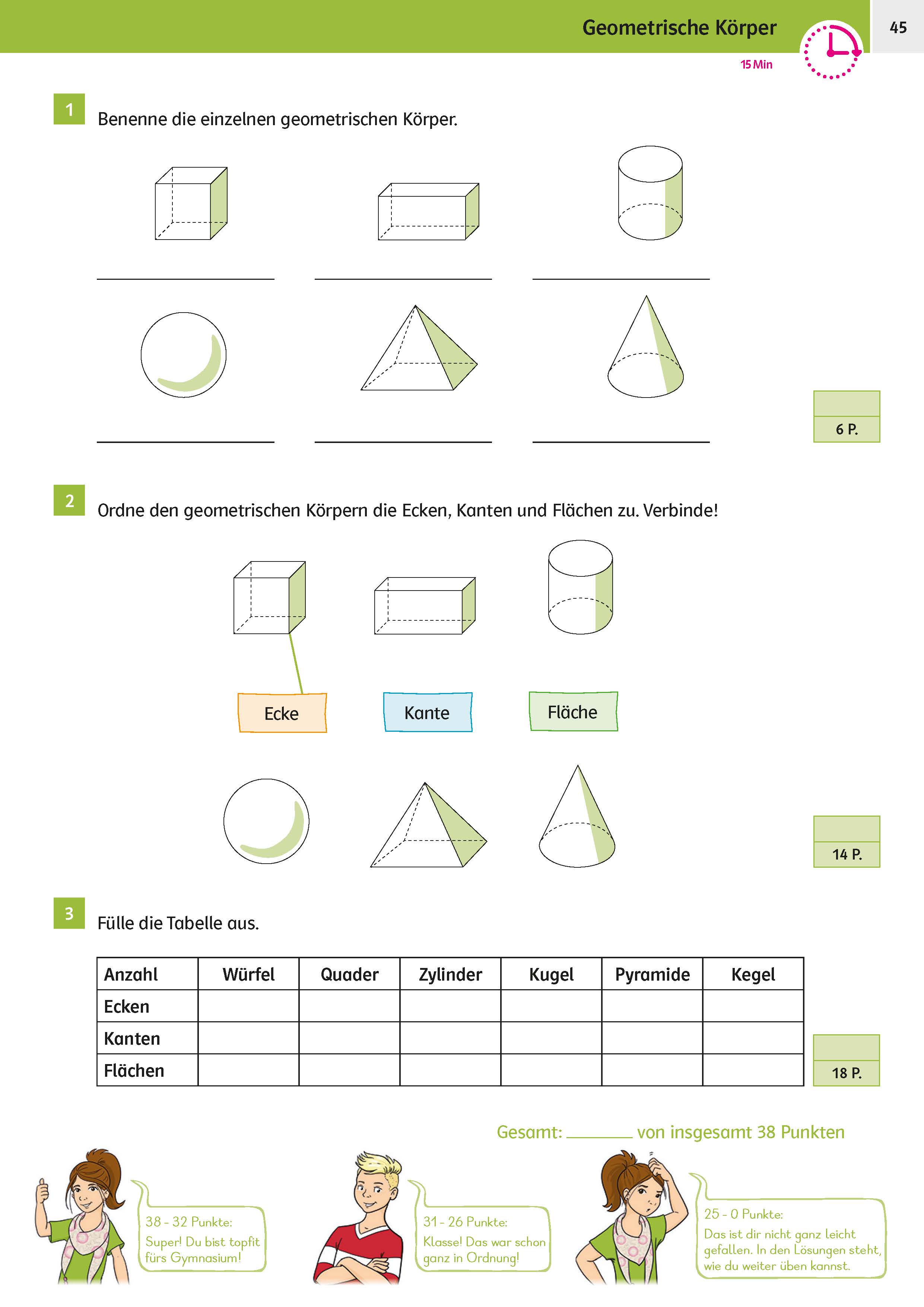 Klett Sicher ins Gymnasium 15-Minuten-Kurztests Mathematik 4. Klasse