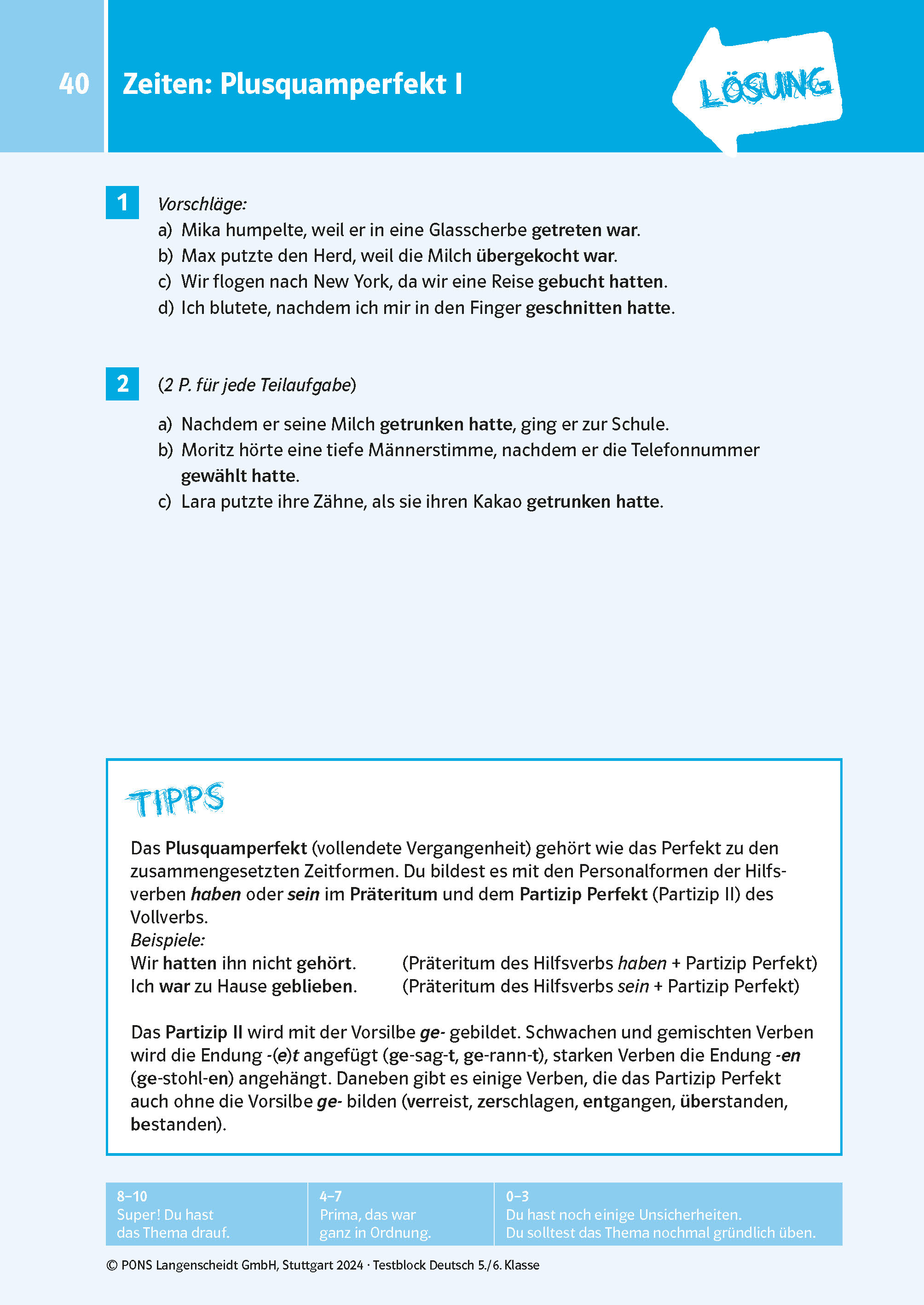PONS Der große Testblock Deutsch 5./6. Klasse