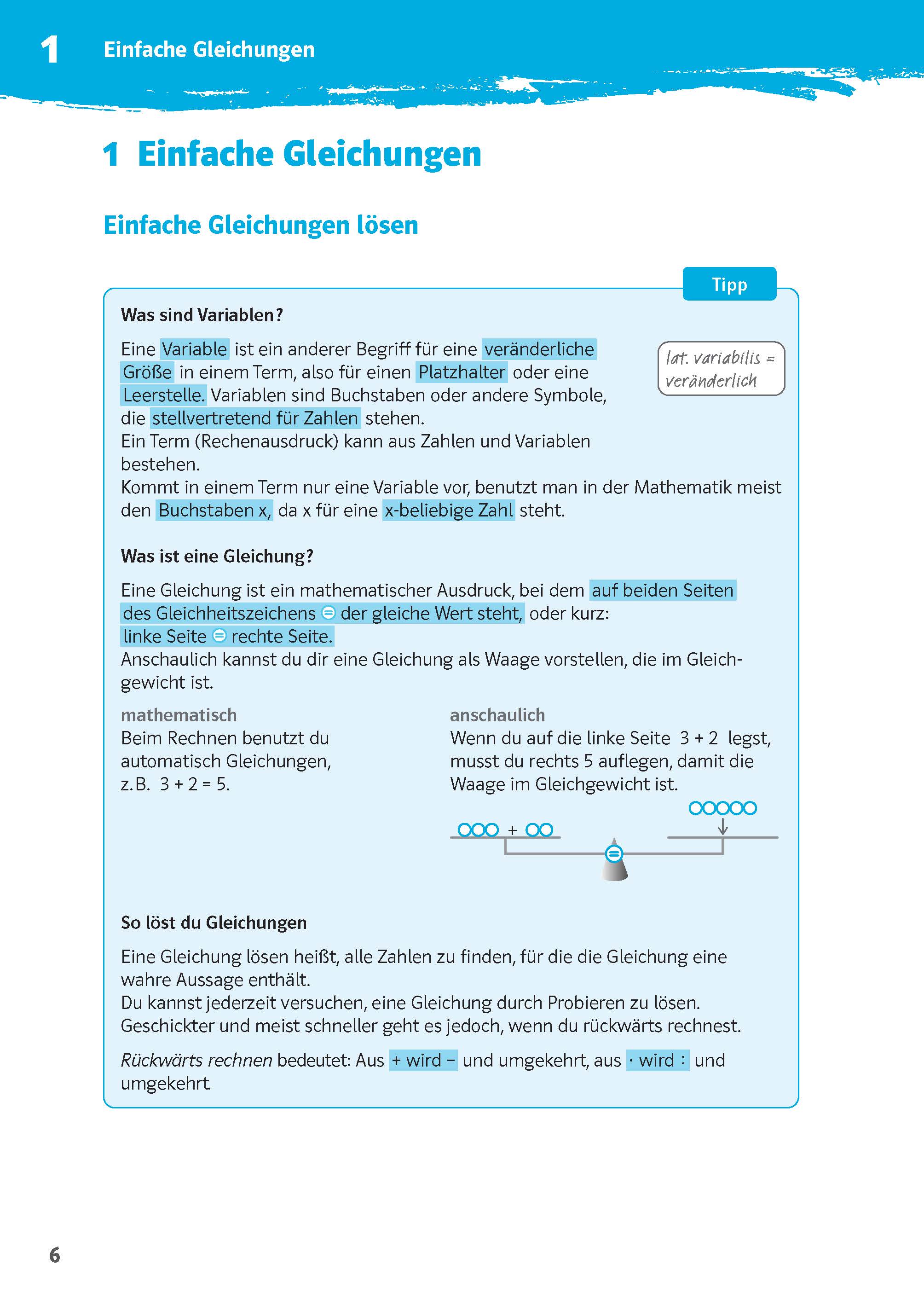 Klett 10-Minuten-Training Mathematik Gleichungen lösen 7. - 10. Klasse