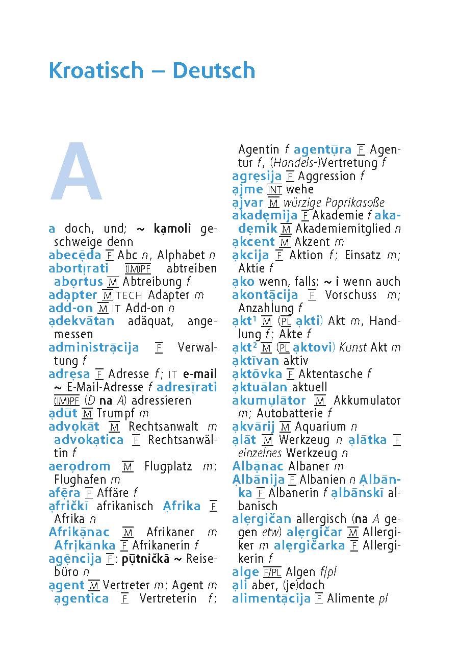 Langenscheidt Universal-Wörterbuch Kroatisch