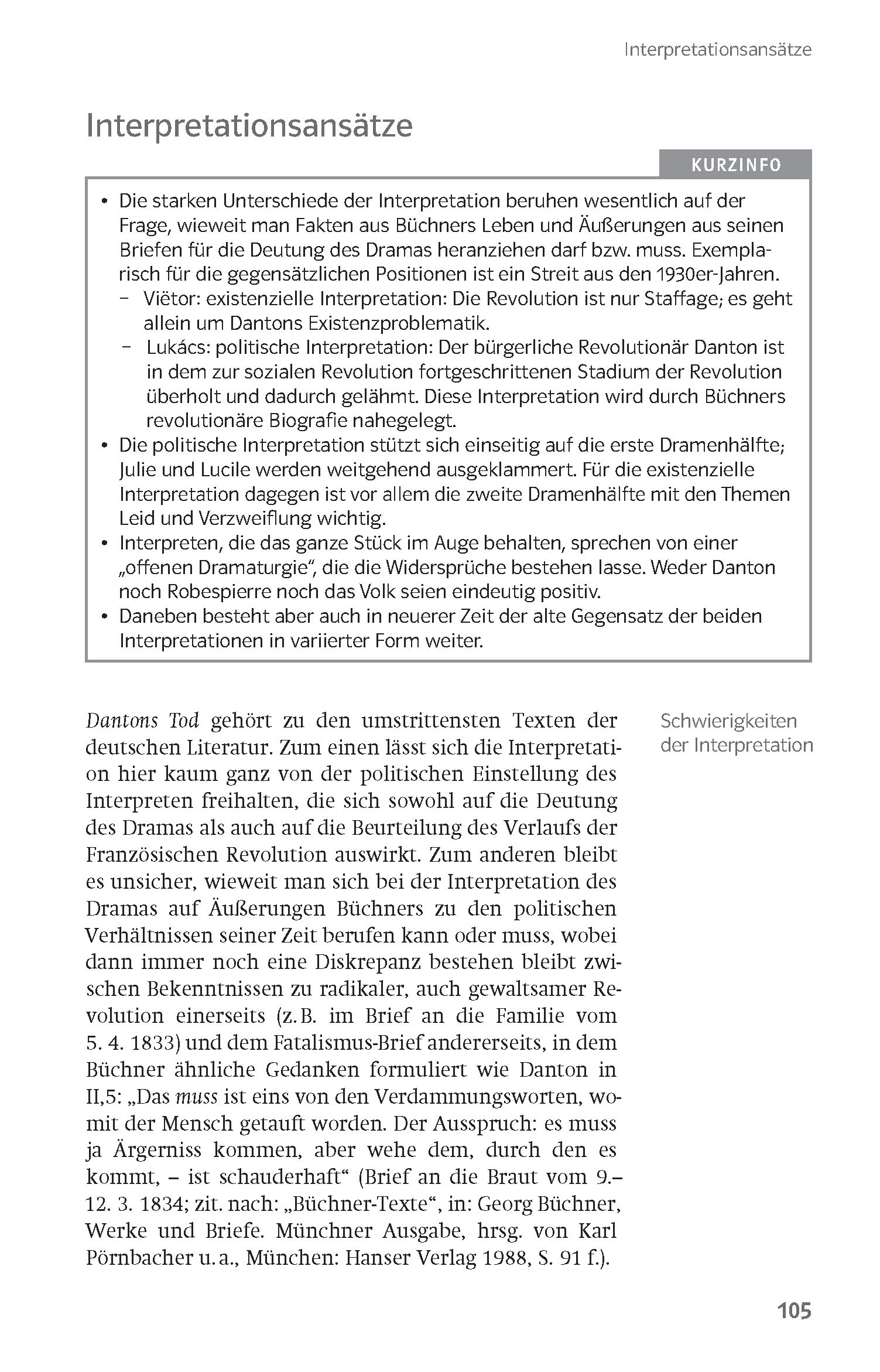 Klett Lektürehilfen Georg Büchner, Dantons Tod Klett Lektürehilfen Georg Büchner, Dantons Tod