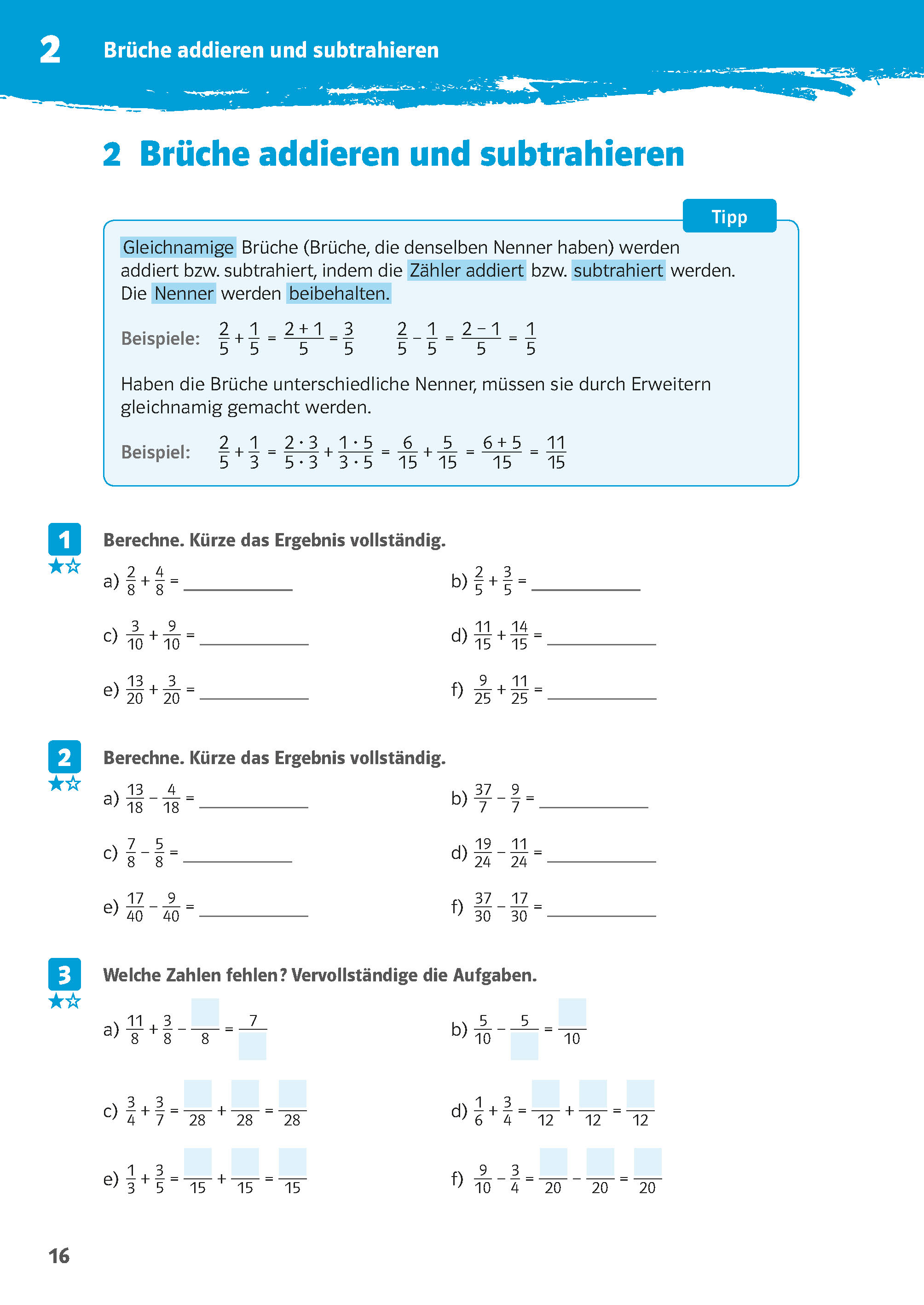 Klett 10-Minuten-Training Mathematik Rechnen mit Brüchen 5./6. Klasse Klett 10-Minuten-Training Mathematik Rechnen mit Brüchen 5./6. Klasse