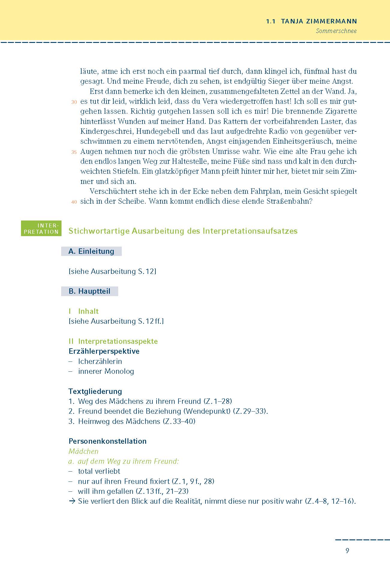 Moderne Kurzgeschichten interpretiert