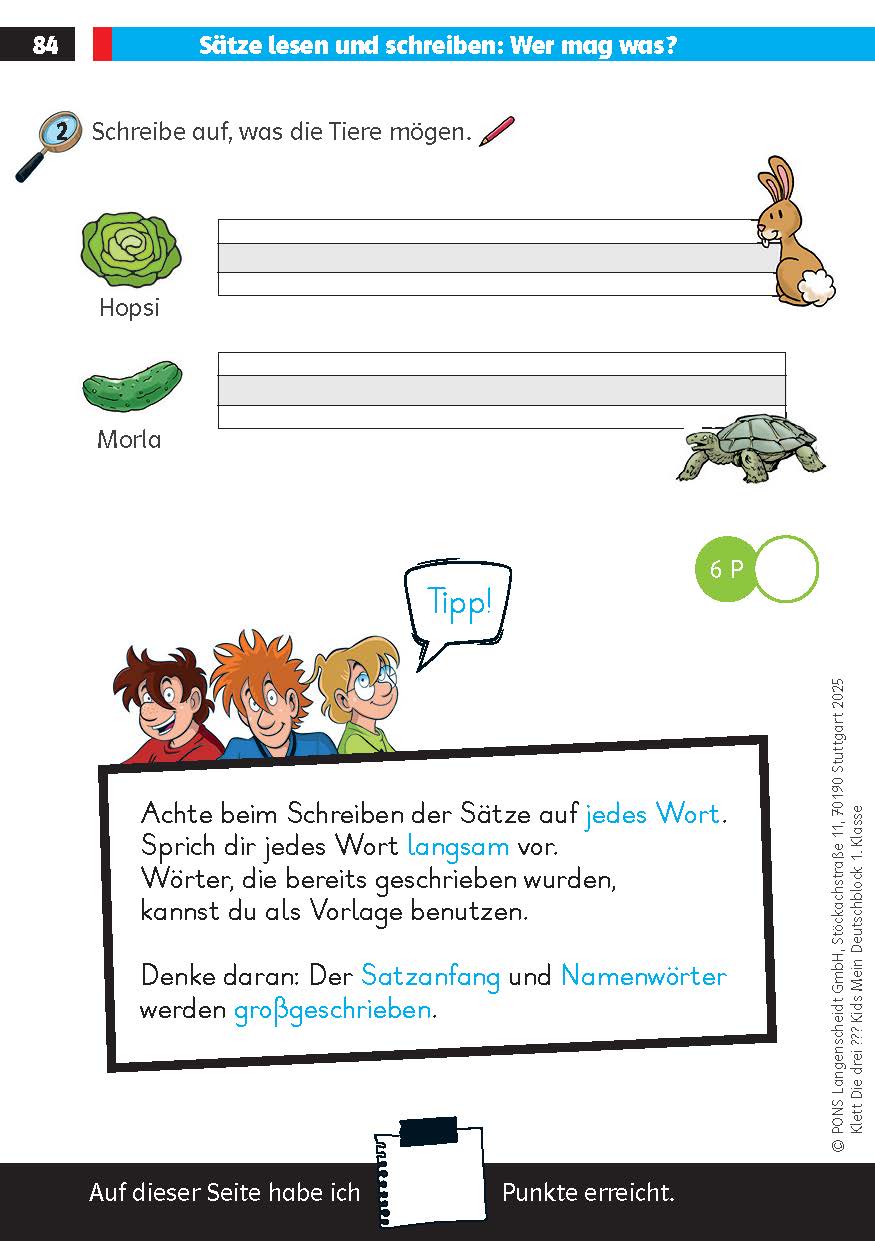 Die drei ??? Kids: Mein Deutschblock 1. Klasse