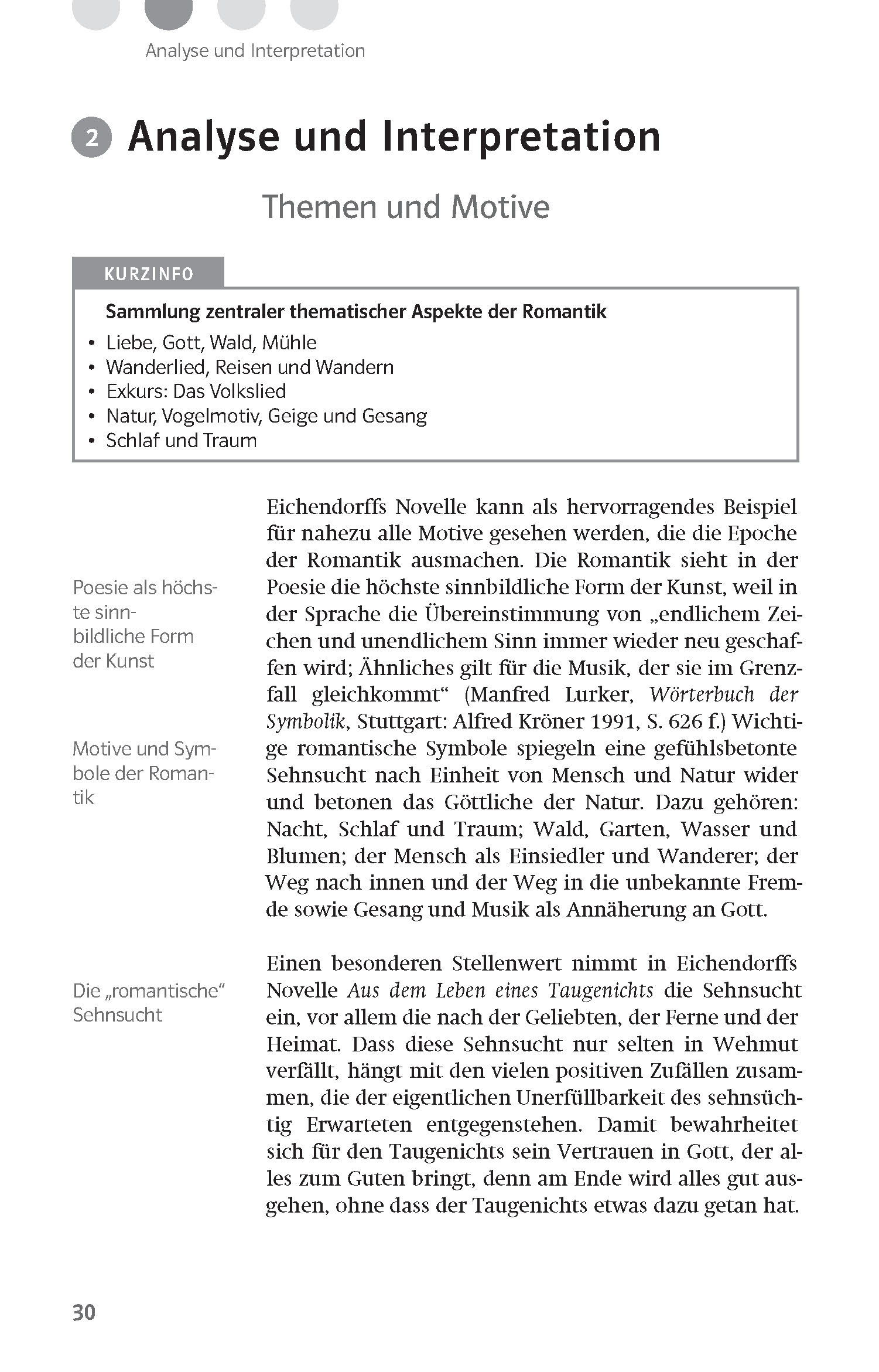 Klett Lektürehilfen Joseph von Eichendorff, Aus dem Leben eines Taugenichts