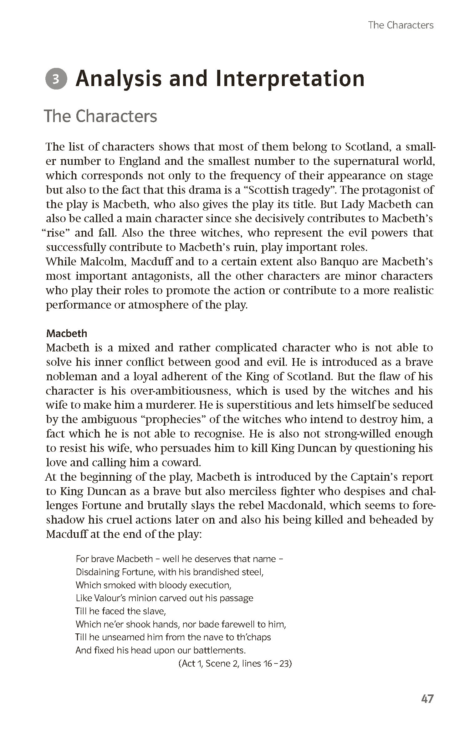 Klett Lektürehilfen William Shakespeare, Macbeth