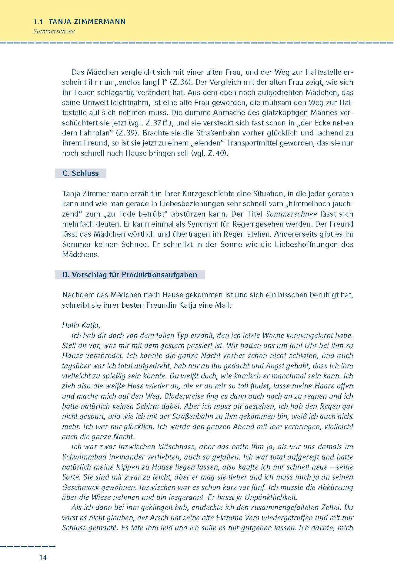 Moderne Kurzgeschichten interpretiert