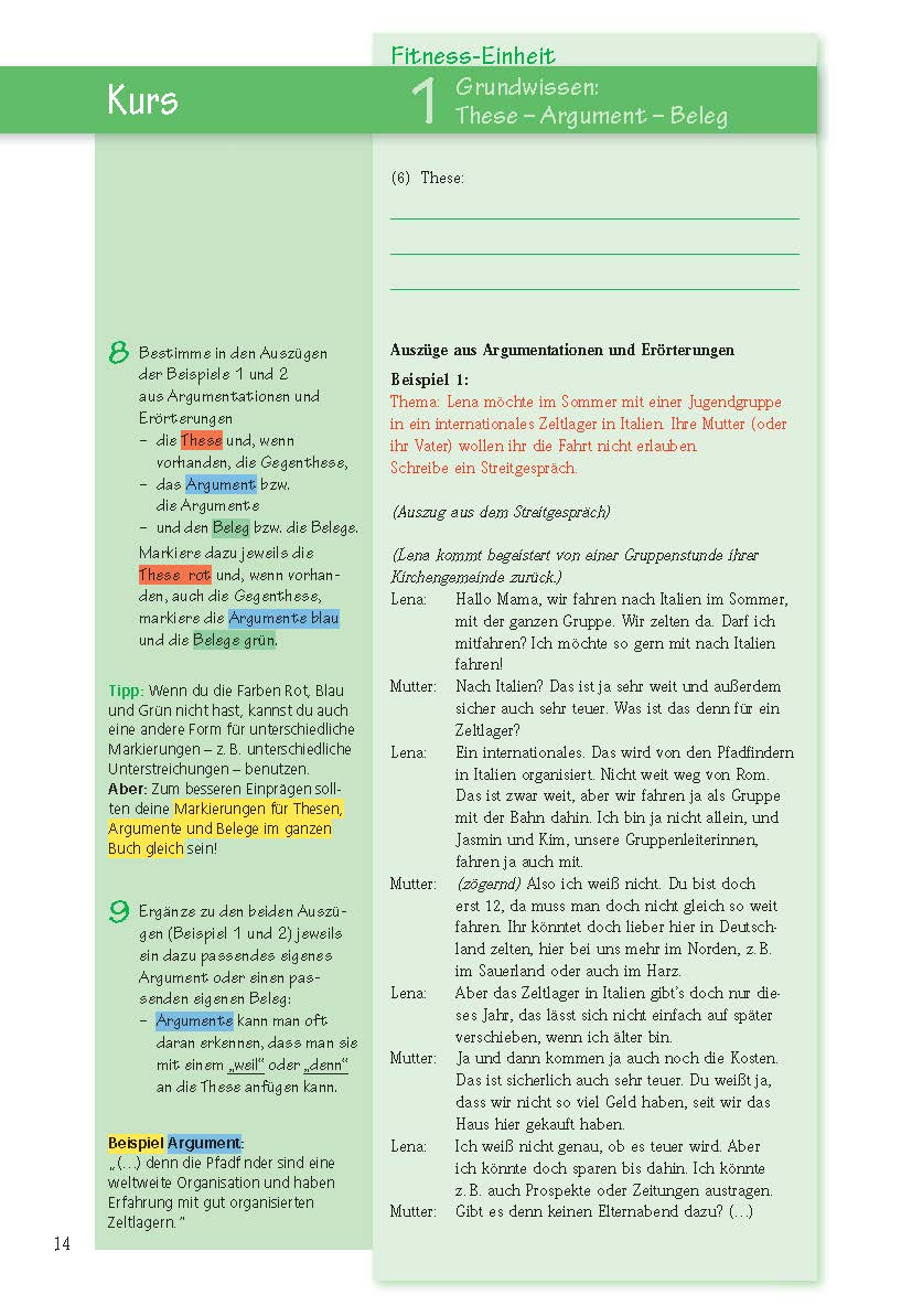 Aufsatz - Argumentieren und Erörtern. Deutsch Klasse 7/8