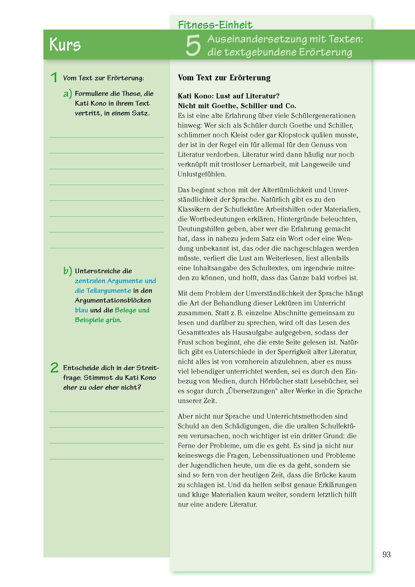 Aufsatz - Argumentieren und Erörtern. Deutsch Klasse 9/10.
