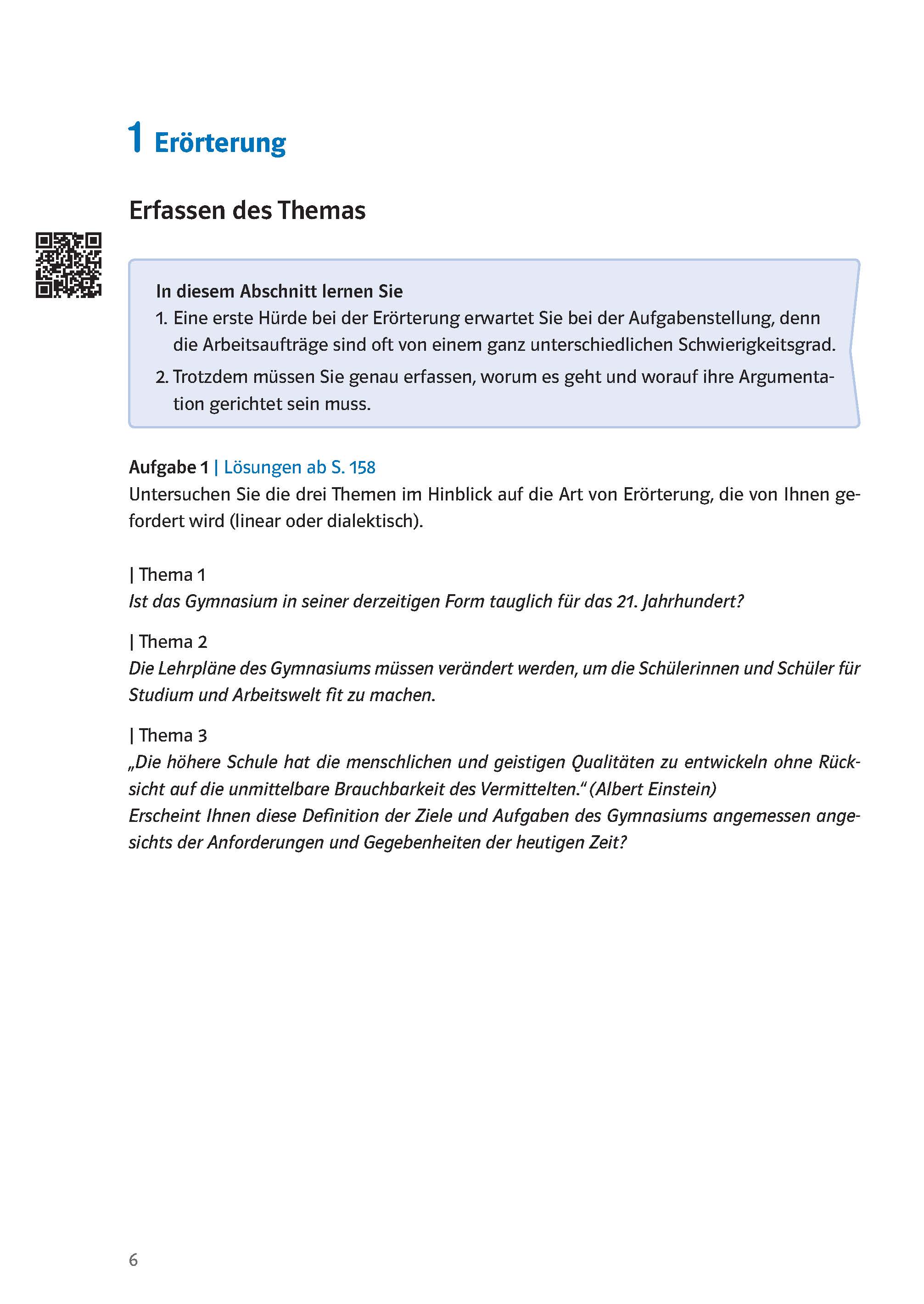 Klett Klausur-Training - Deutsch Erörterung Klett Klausur-Training - Deutsch Erörterung