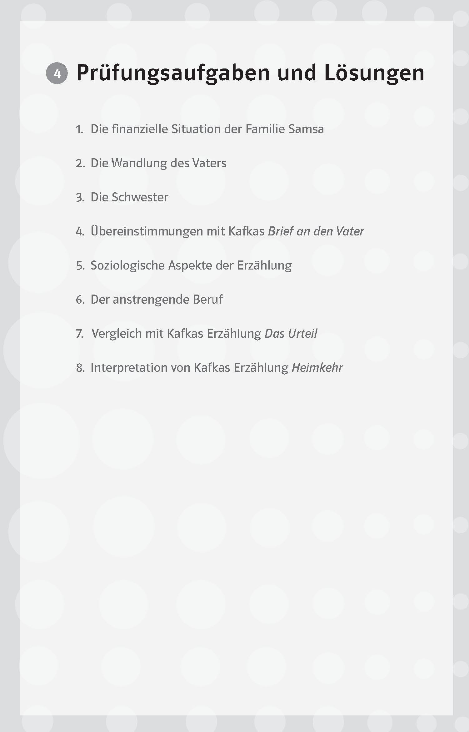 Klett Lektürehilfen Franz Kafka, Die Verwandlung