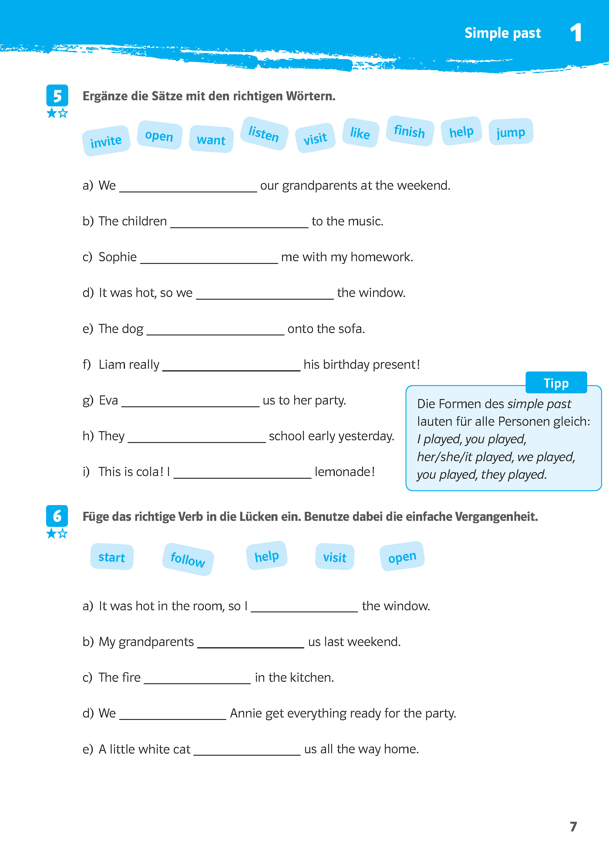 Klett 10-Minuten-Training Englisch Grammatik Simple Past und Present Perfect 6./7. Klasse Klett 10-Minuten-Training Englisch Grammatik Simple Past und Present Perfect 6./7. Klasse