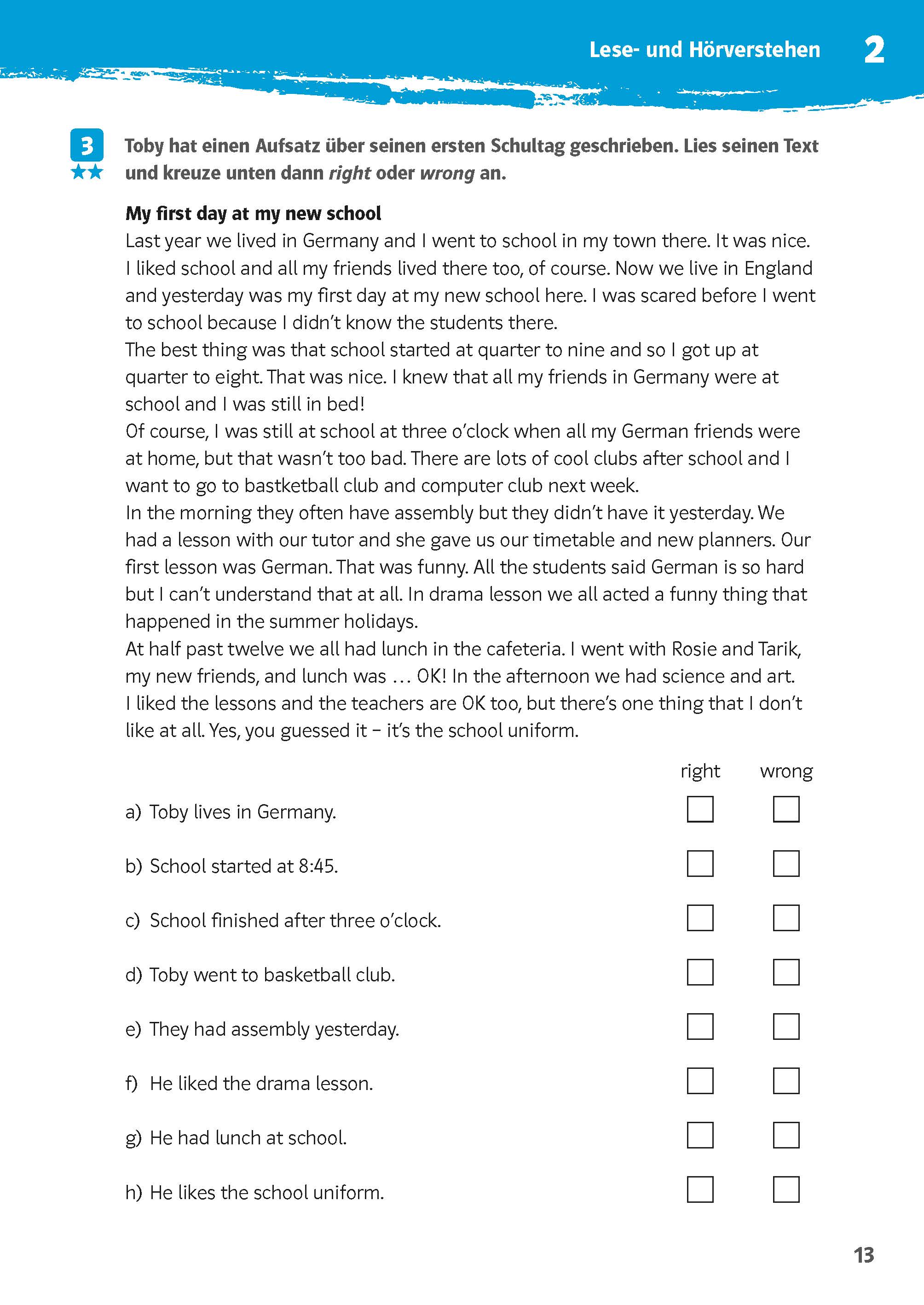 Klett 10-Minuten-Training Englisch Lese- und Hörverstehen 6. Klasse Klett 10-Minuten-Training Englisch Lese- und Hörverstehen 6. Klasse