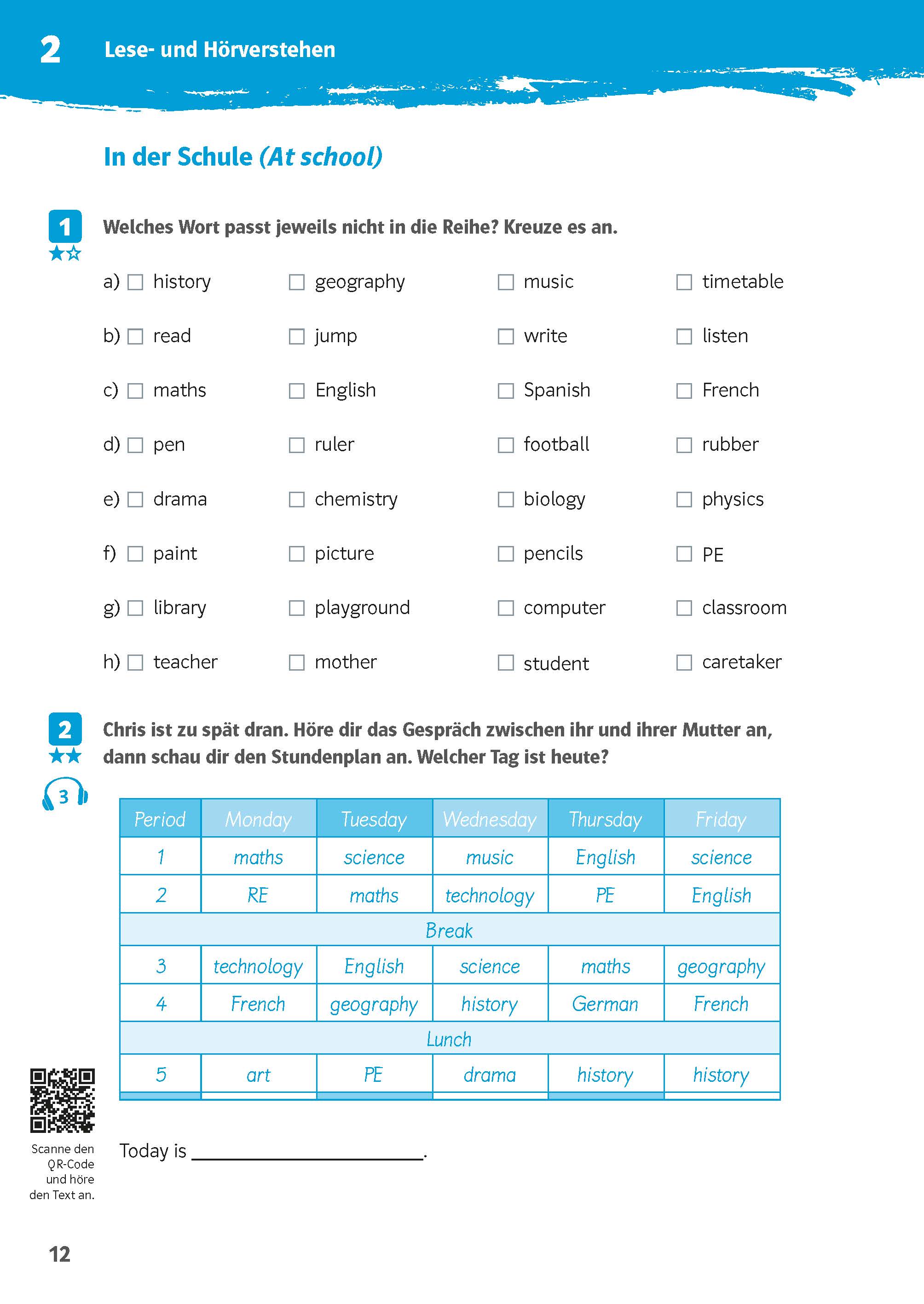 Klett 10-Minuten-Training Englisch Lese- und Hörverstehen 6. Klasse Klett 10-Minuten-Training Englisch Lese- und Hörverstehen 6. Klasse