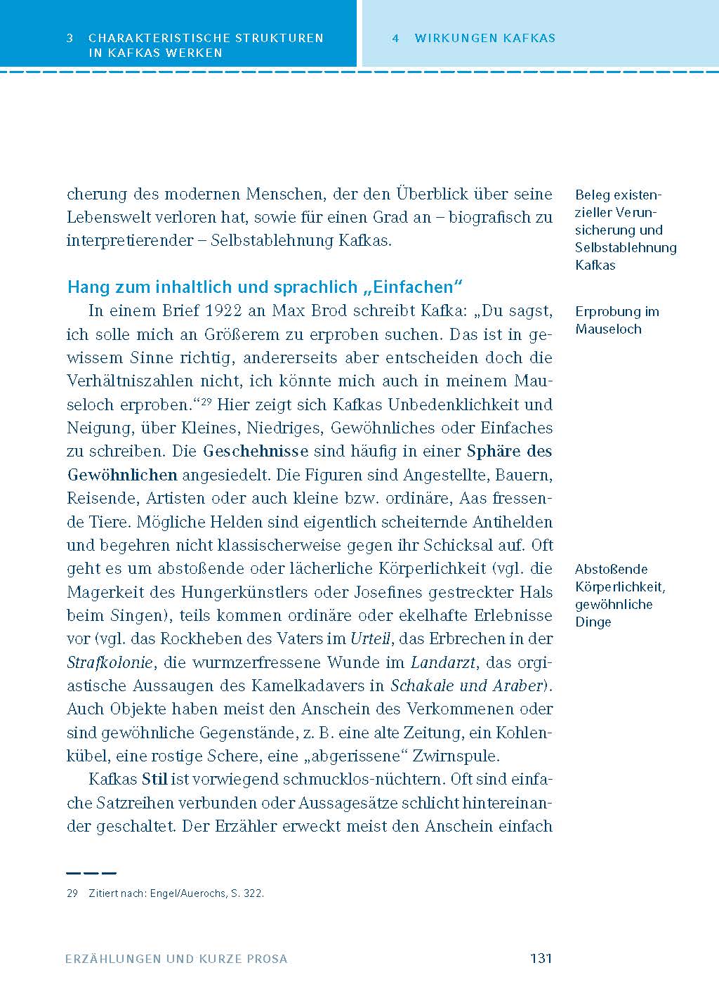 Franz Kafka. Erzählungen und kurze Prosa