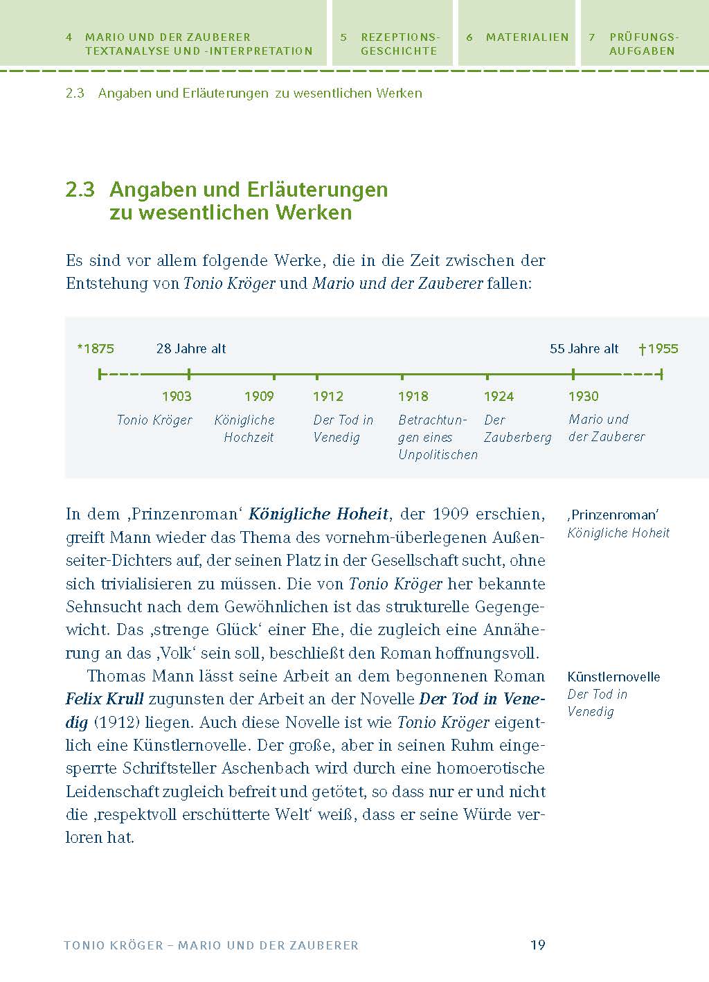 Tonio Kröger / Mario und der Zauberer von Thomas Mann