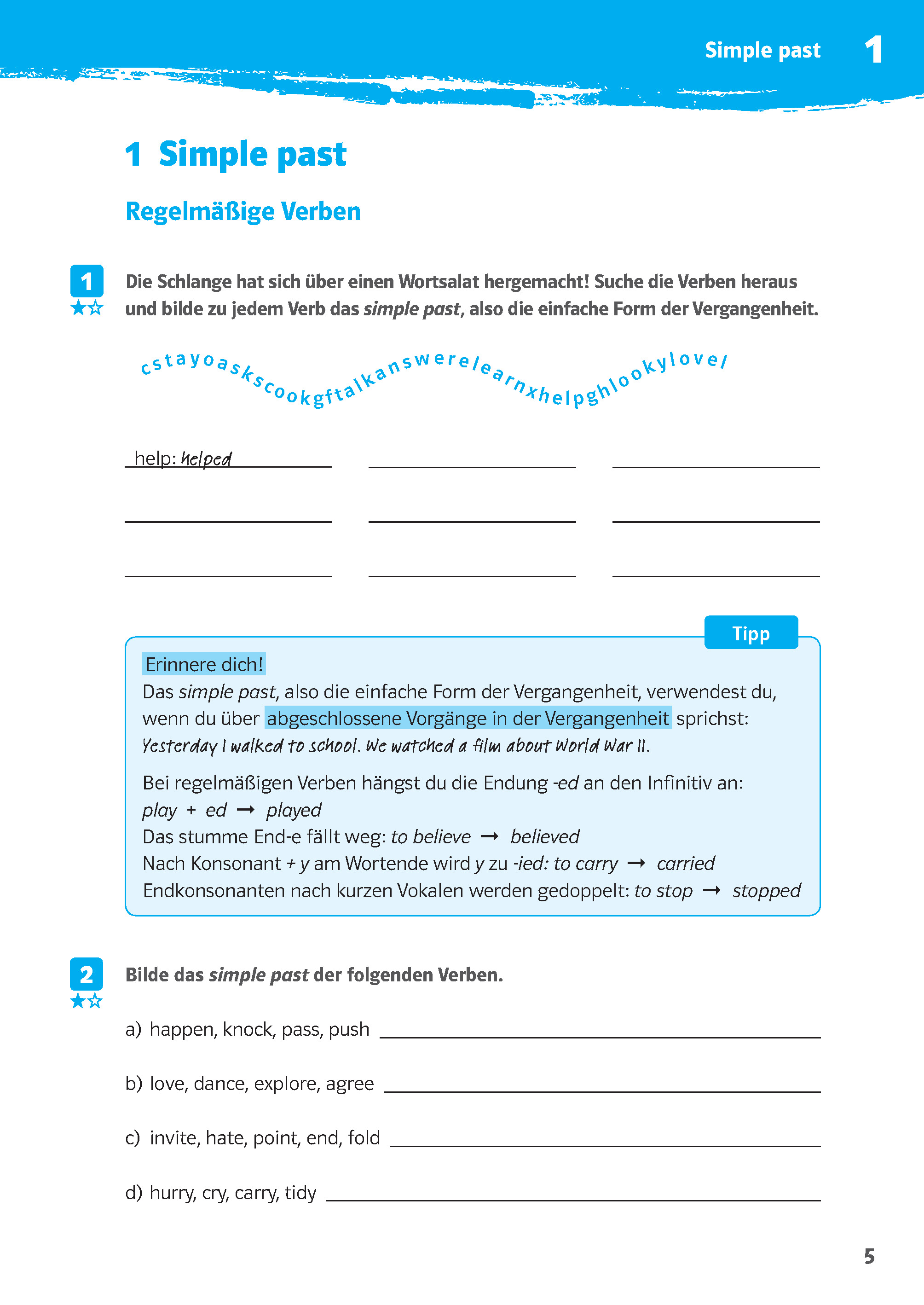 Klett 10-Minuten-Training Englisch Grammatik Simple Past und Present Perfect 6./7. Klasse Klett 10-Minuten-Training Englisch Grammatik Simple Past und Present Perfect 6./7. Klasse