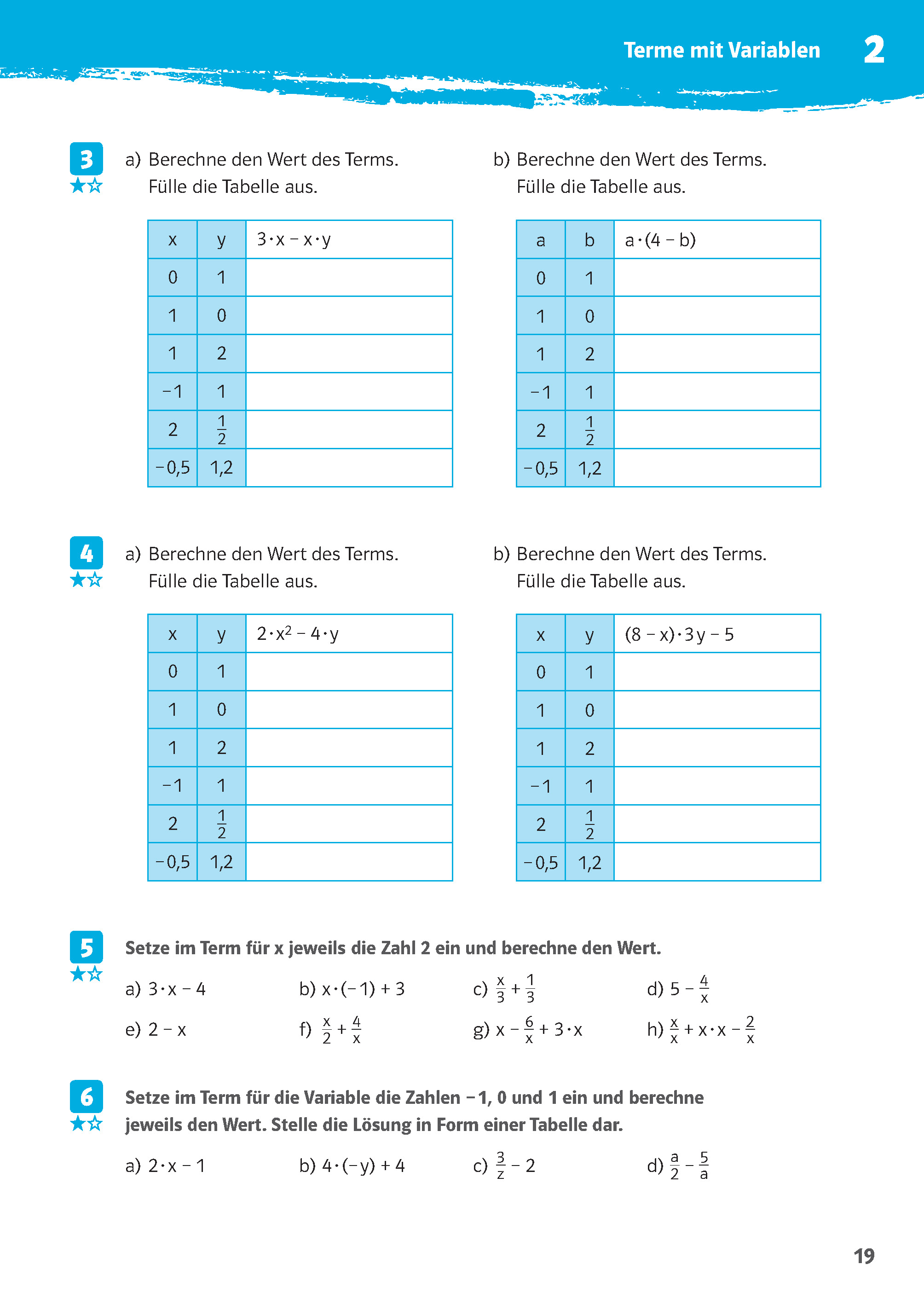 Klett 10-Minuten-Training Mathematik Rechnen mit Termen 7./8. Klasse