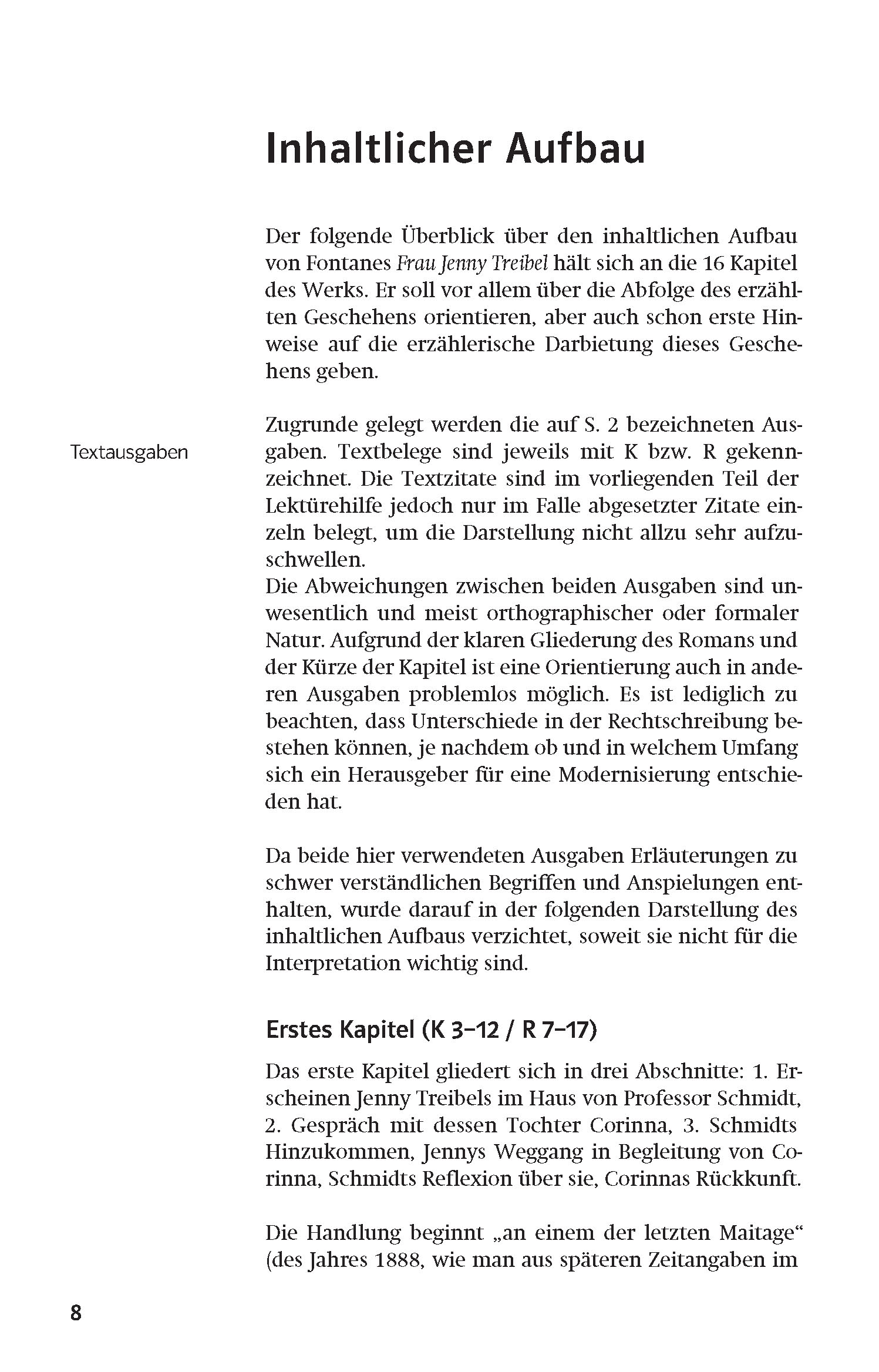 Klett Lektürehilfen Theodor Fontane, Frau Jenny Treibel