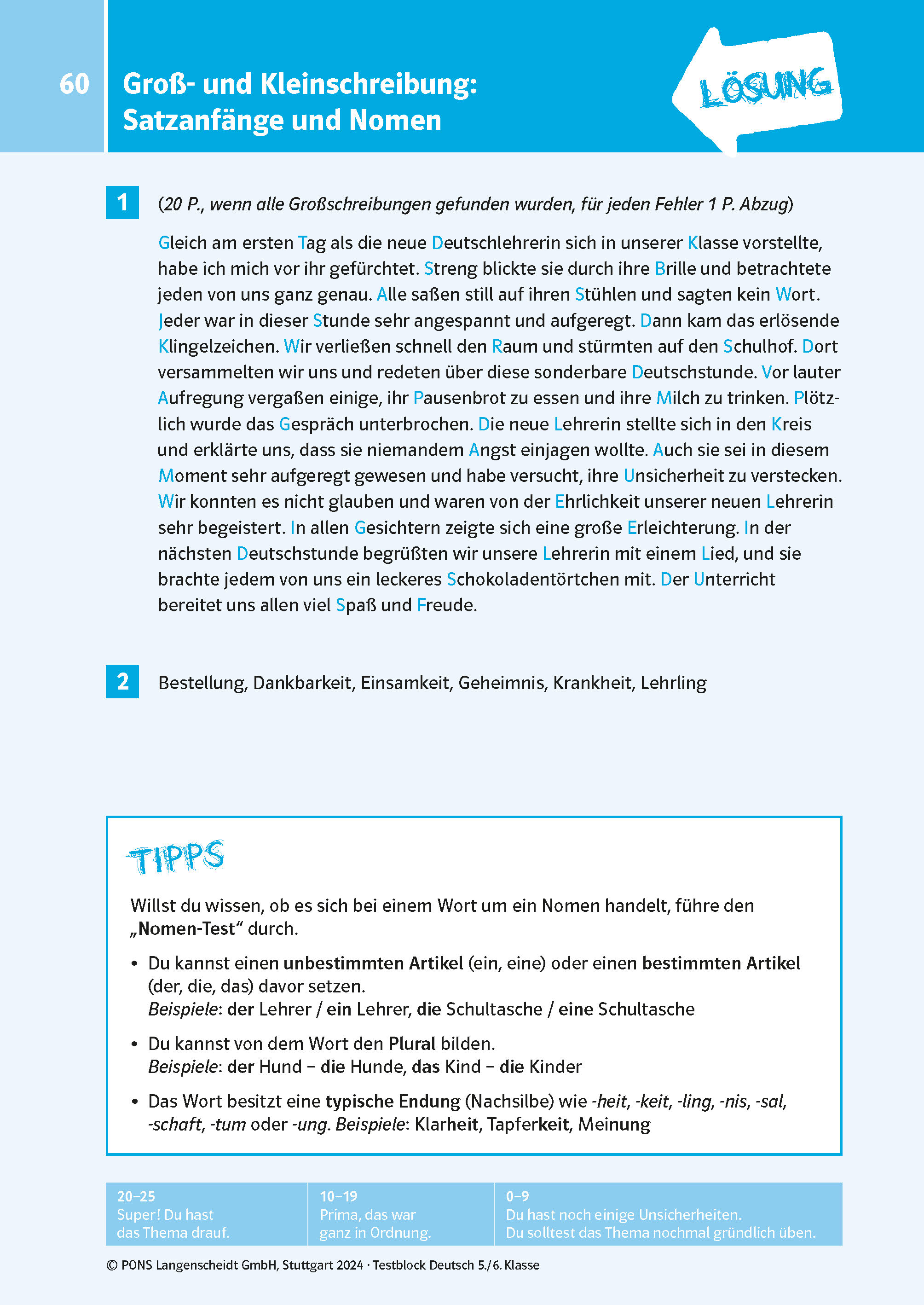 PONS Der große Testblock Deutsch 5./6. Klasse