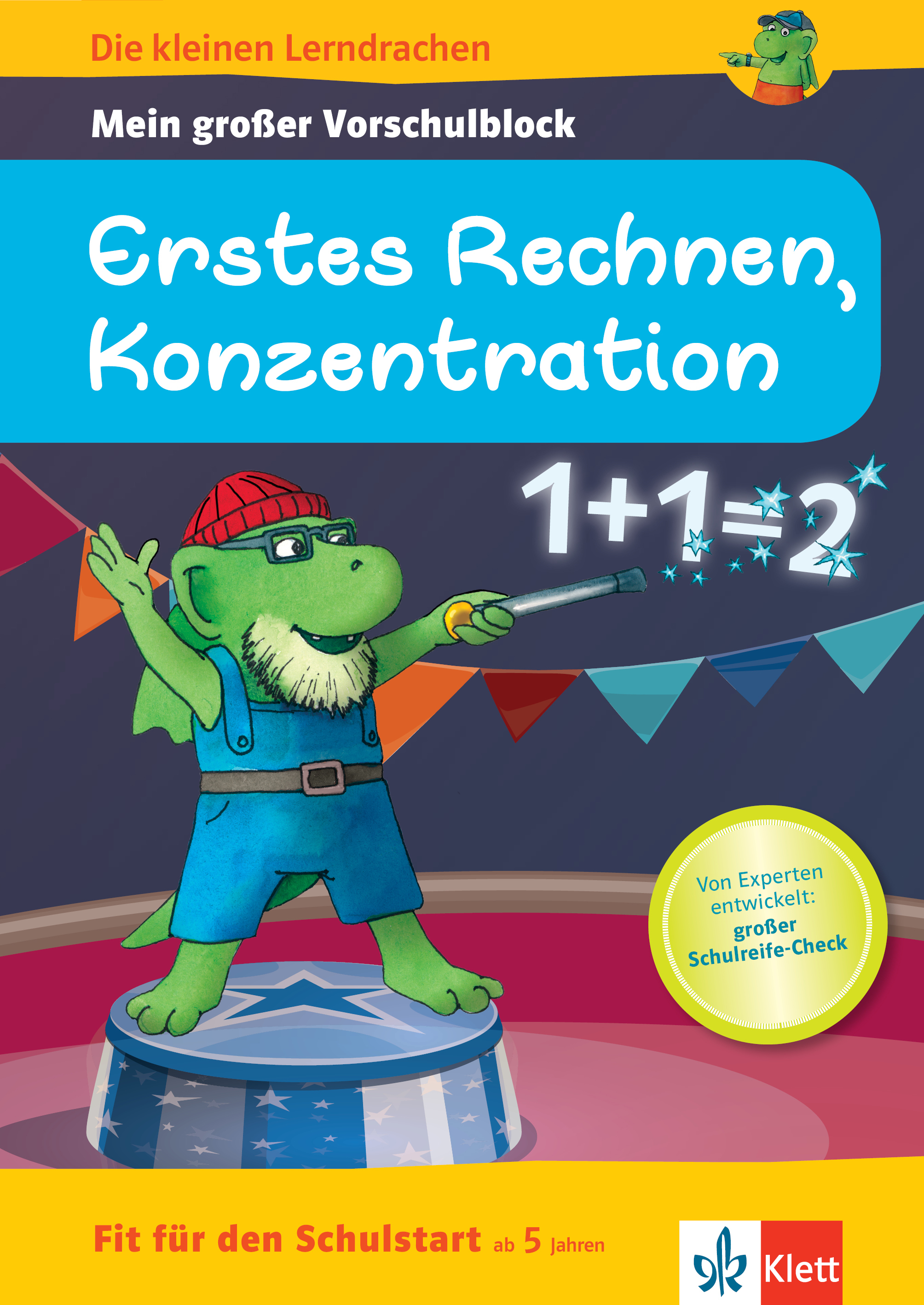 Klett Die kleinen Lerndrachen: Fit für den Schulstart: Mein großer Vorschulblock Erstes Rechnen, Konzentration Klett Die kleinen Lerndrachen: Fit für den Schulstart: Mein großer Vorschulblock Erstes Rechnen, Konzentration