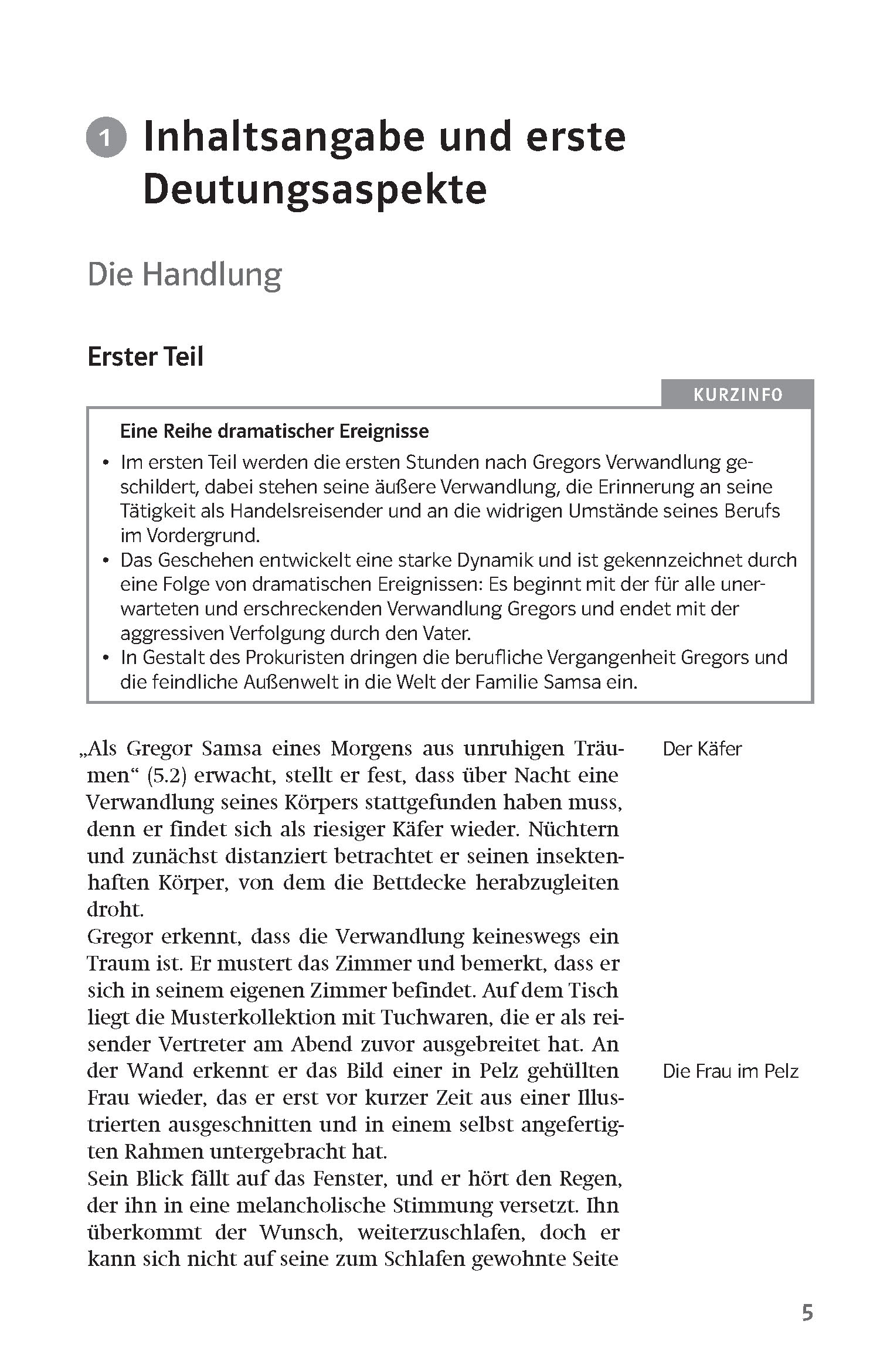 Klett Lektürehilfen Franz Kafka, Die Verwandlung Klett Lektürehilfen Franz Kafka, Die Verwandlung