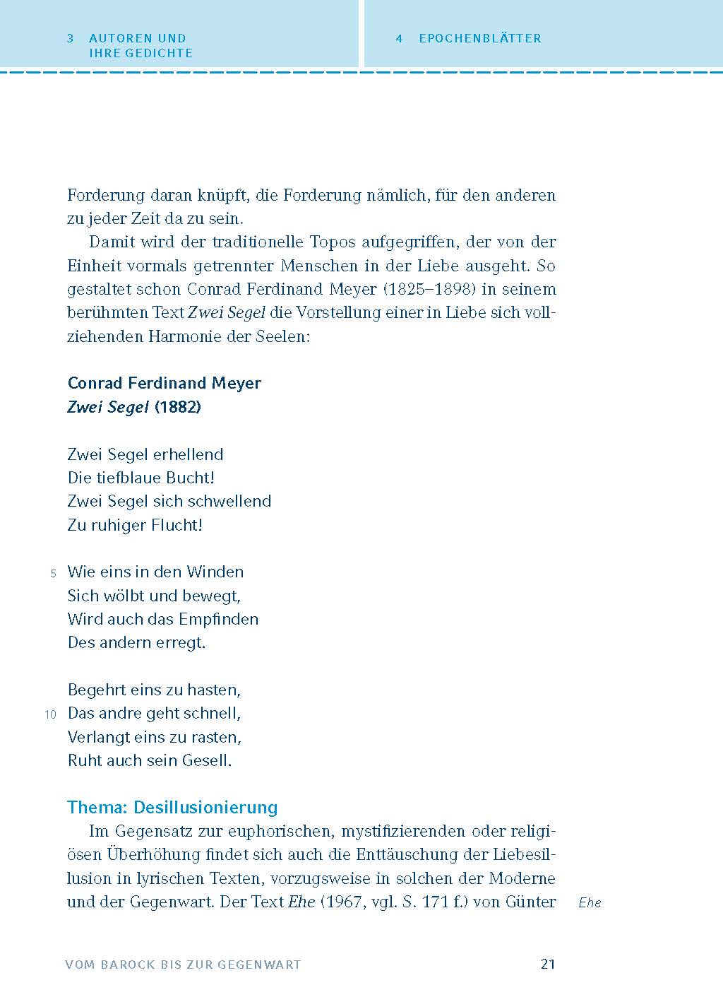 Deutsche Liebeslyrik vom Barock bis zur Gegenwart.