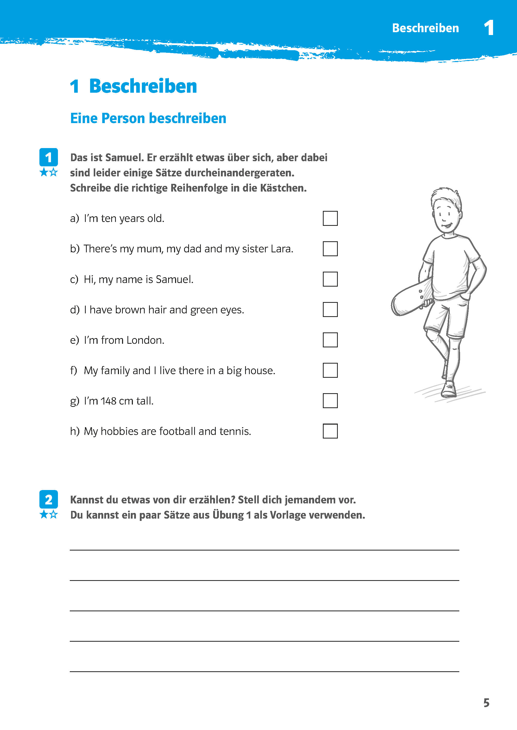 Klett 10-Minuten-Training Englisch Aufsatz Erste englische Texte schreiben 5./6. Klasse