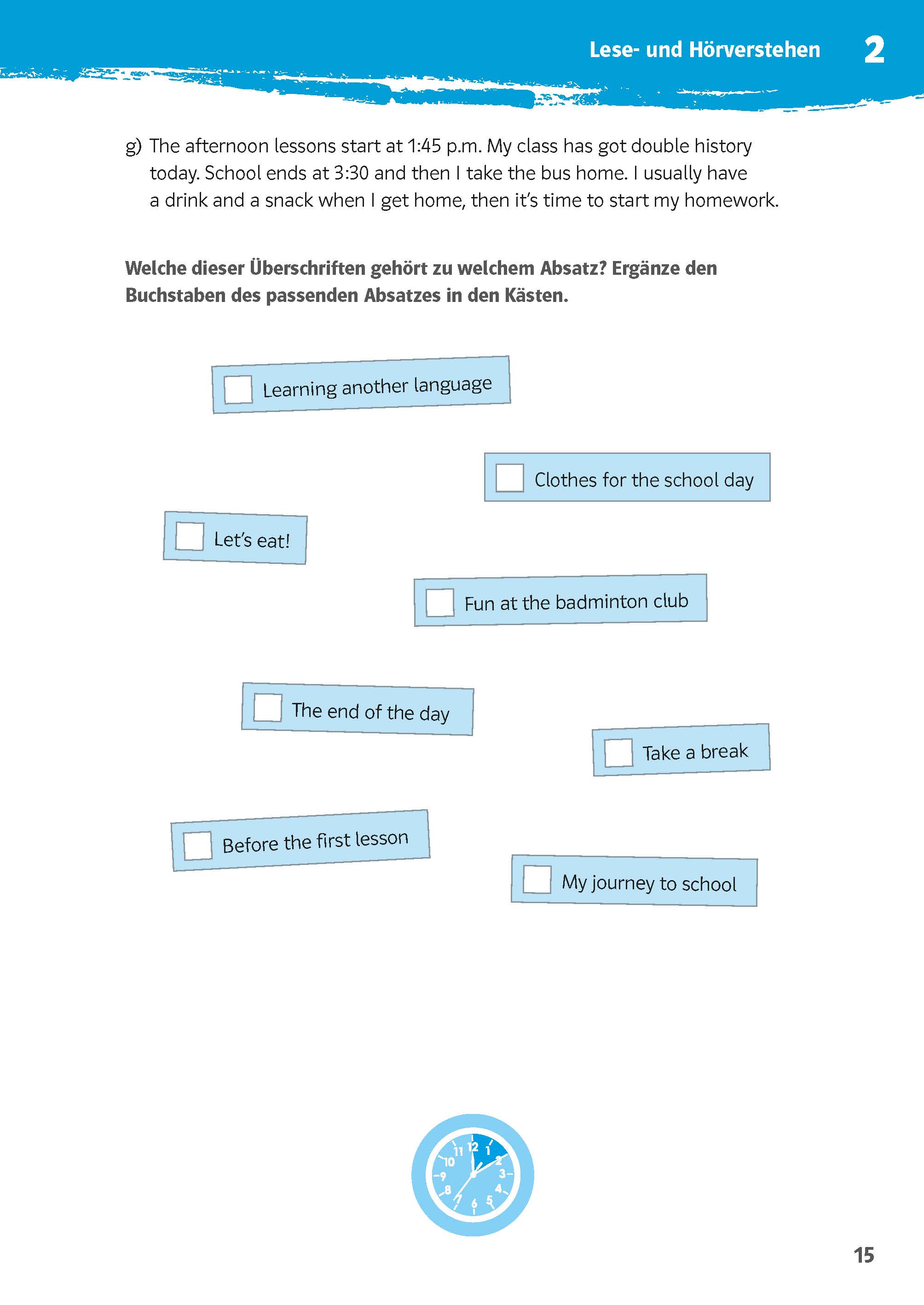 Klett 10-Minuten-Training Englisch Lese- und Hörverstehen 6. Klasse Klett 10-Minuten-Training Englisch Lese- und Hörverstehen 6. Klasse