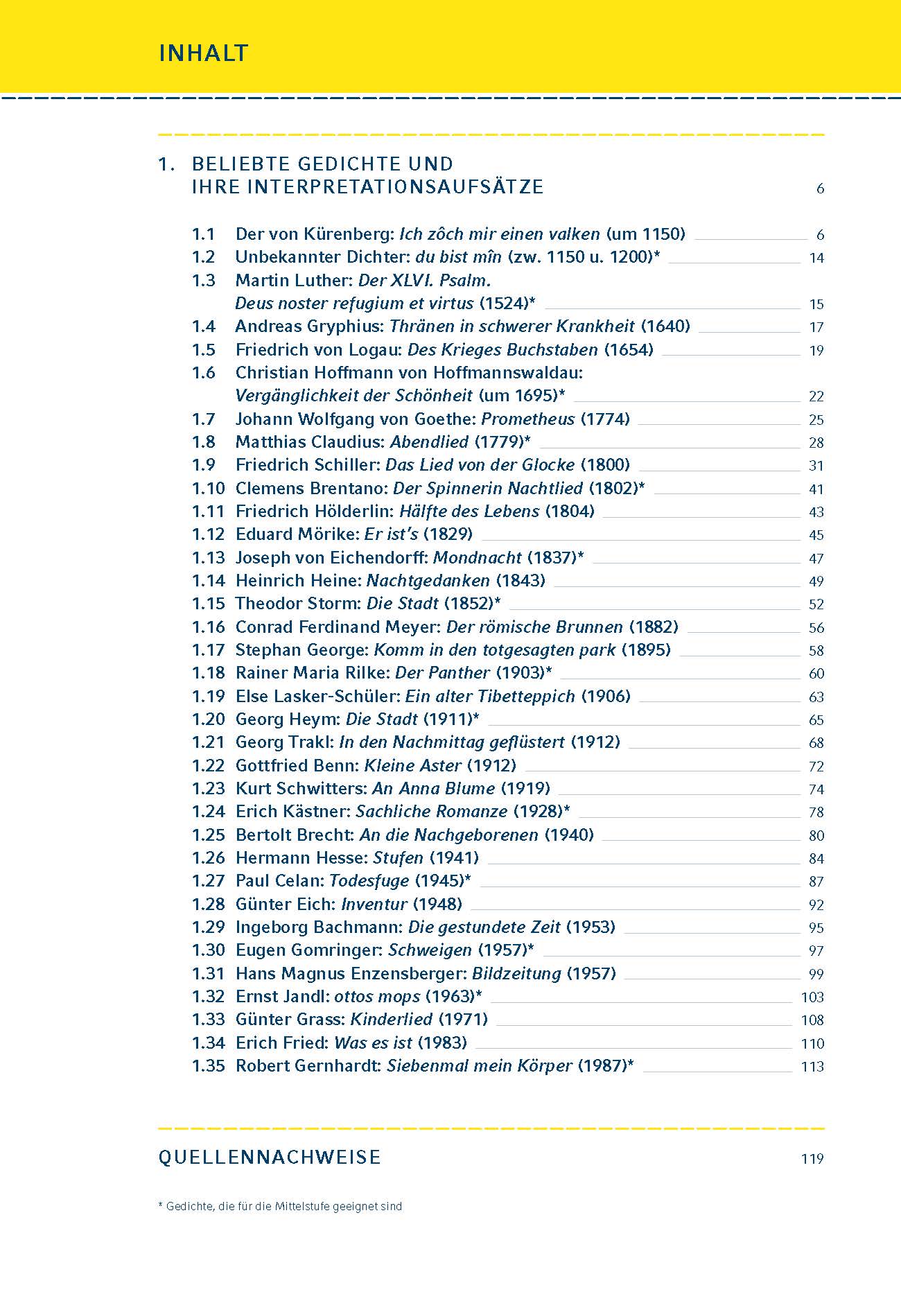 Beliebte Gedichte interpretiert