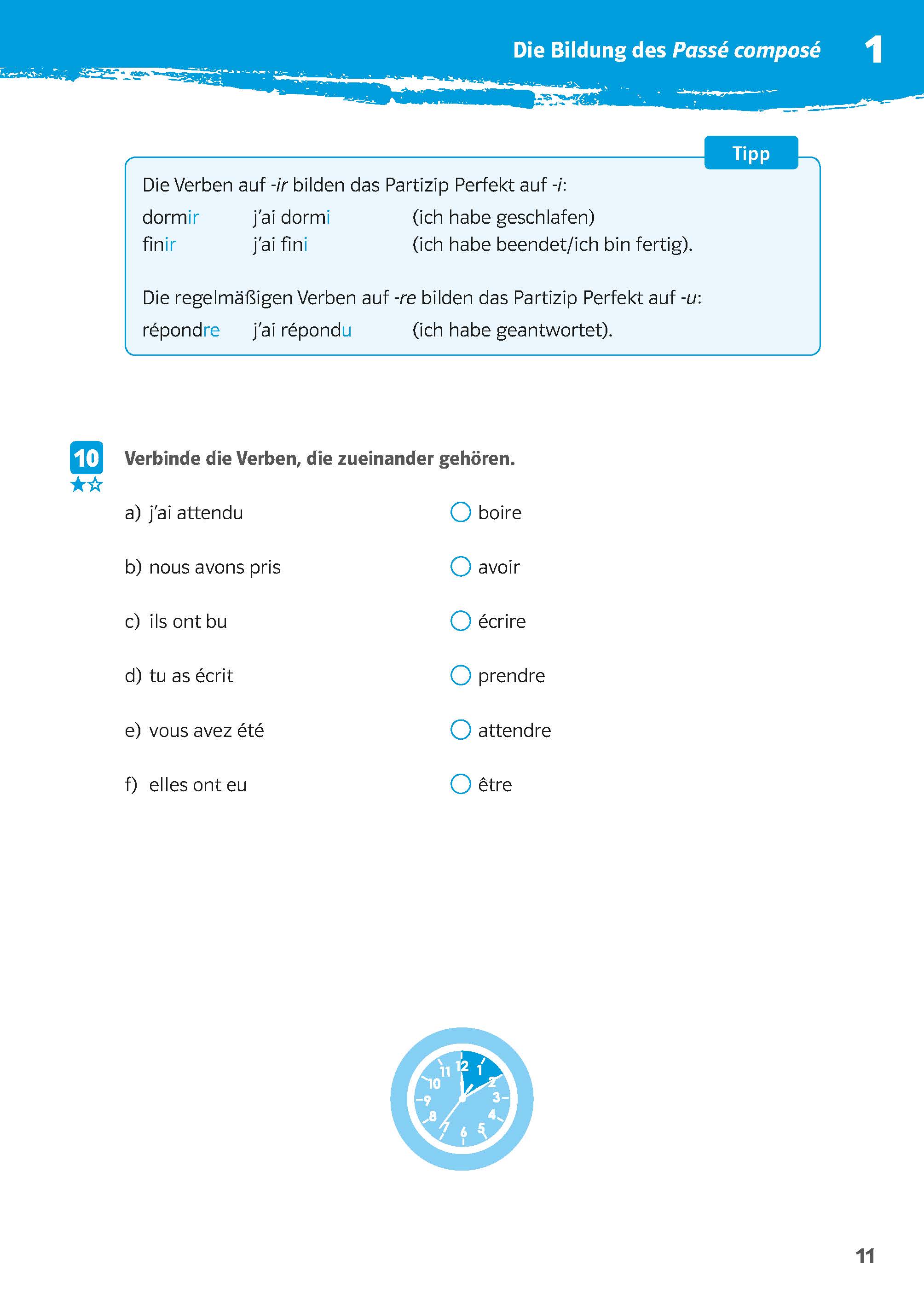 Klett 10-Minuten-Training Französisch Grammatik Passé composé und Imparfait 1./2. Lernjahr
