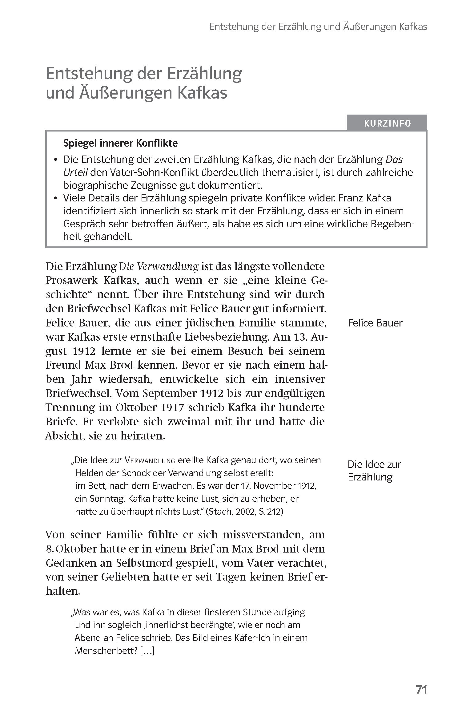 Klett Lektürehilfen Franz Kafka, Die Verwandlung