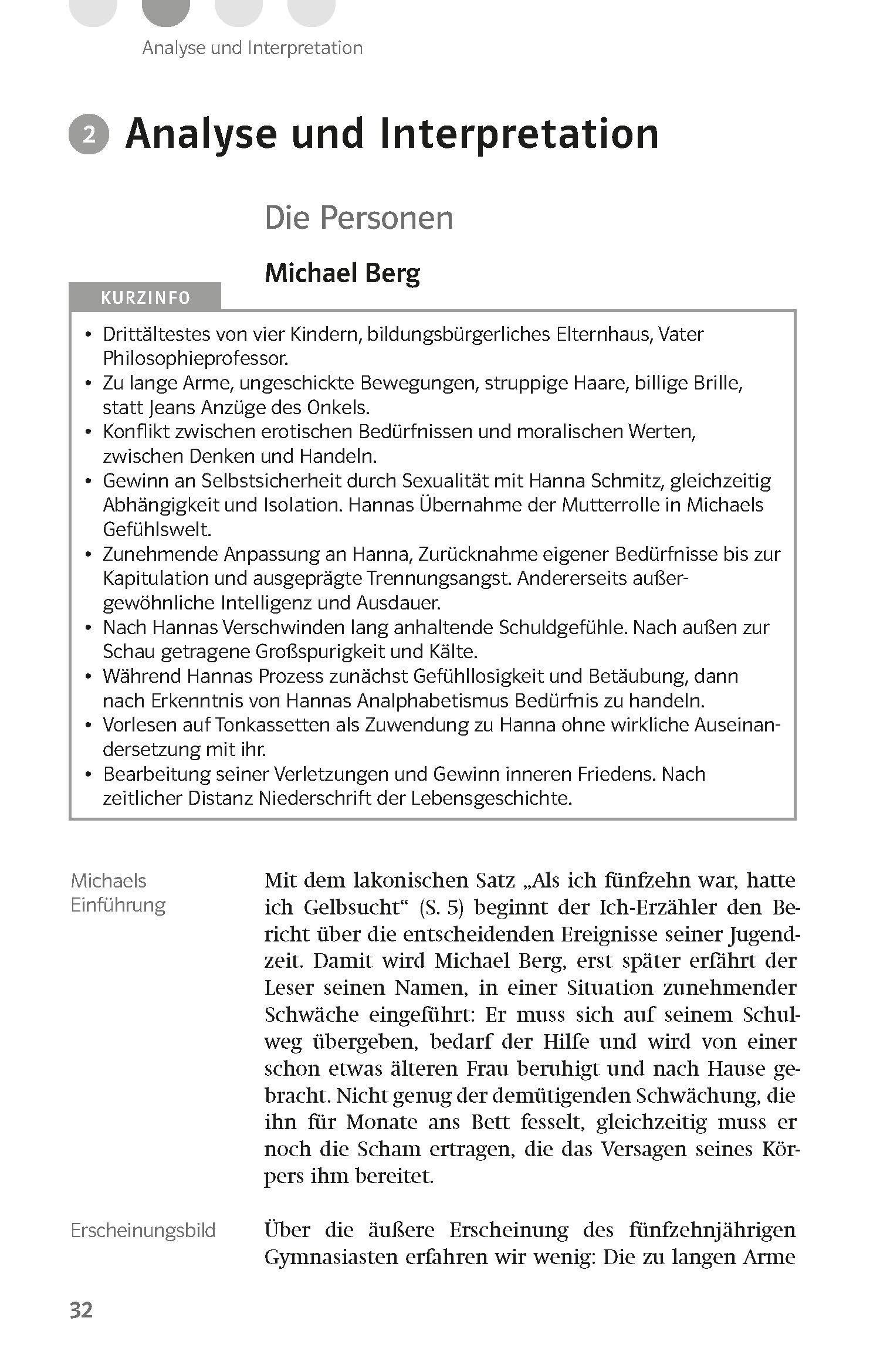 Klett Lektürehilfen Bernhard Schlink, Der Vorleser Klett Lektürehilfen Bernhard Schlink, Der Vorleser