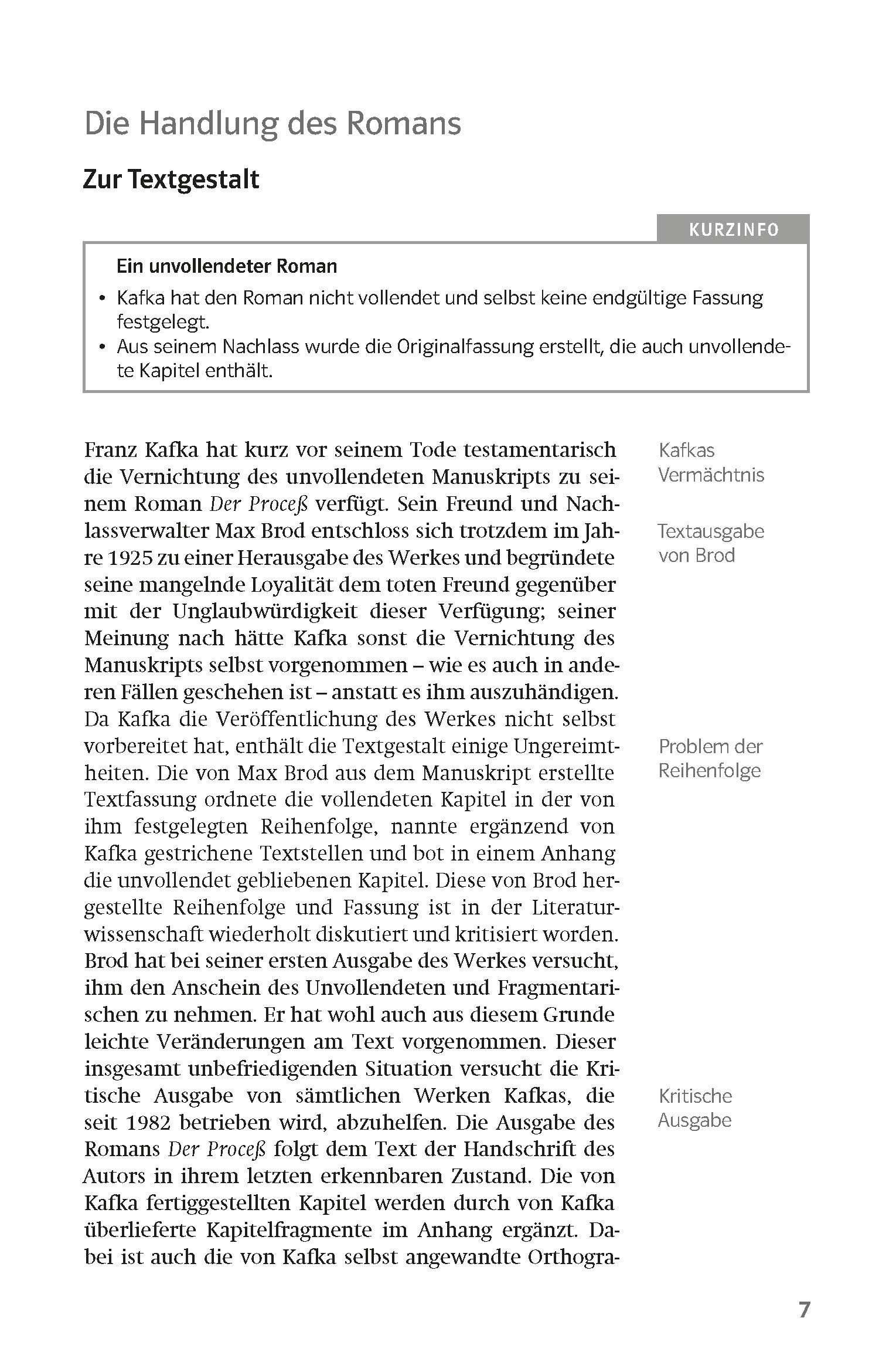 Klett Lektürehilfen Franz Kafka, Der Proceß Klett Lektürehilfen Franz Kafka, Der Proceß