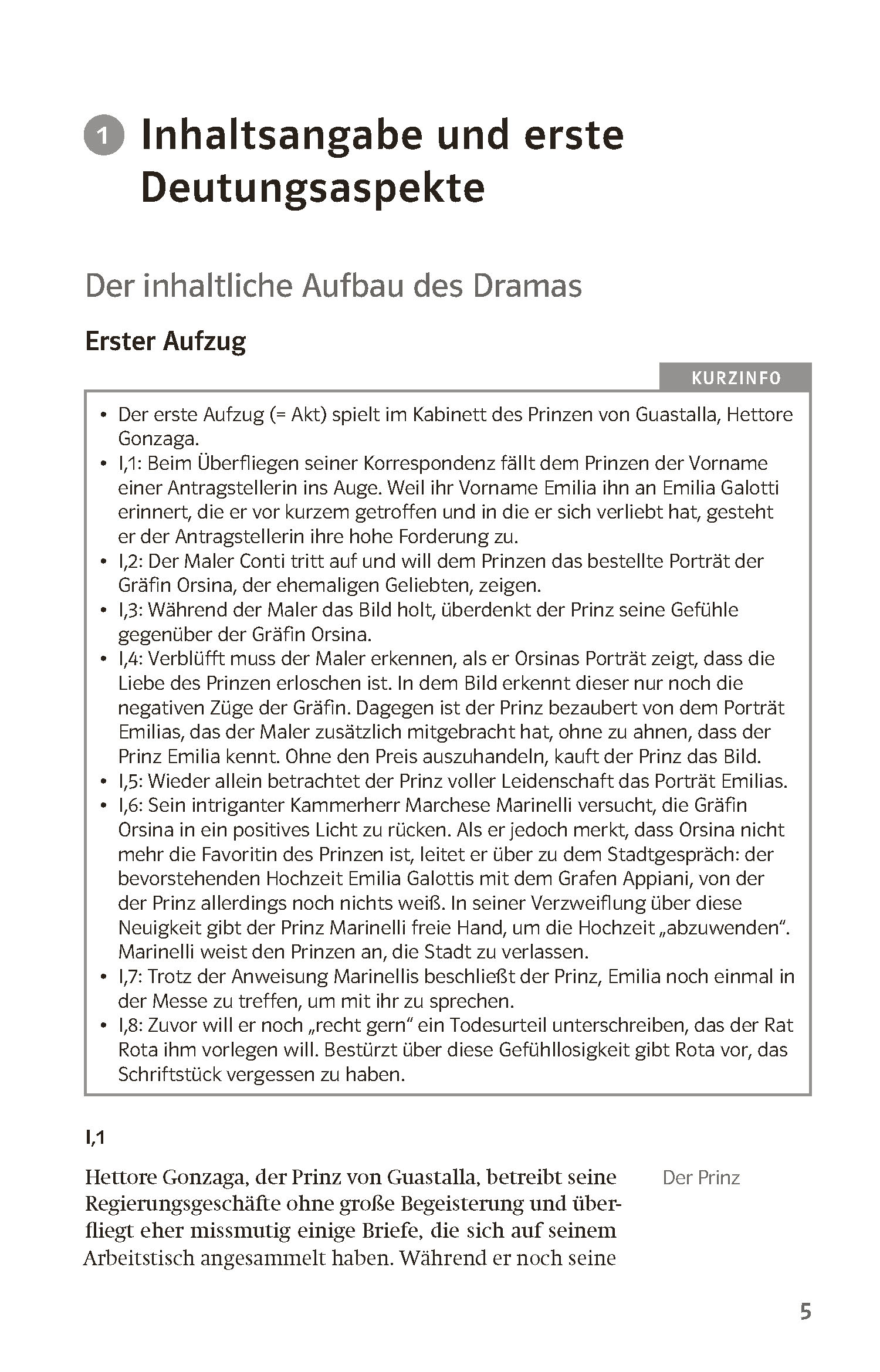 Klett Lektürehilfen Gotthold Ephraim Lessing, Emilia Galotti