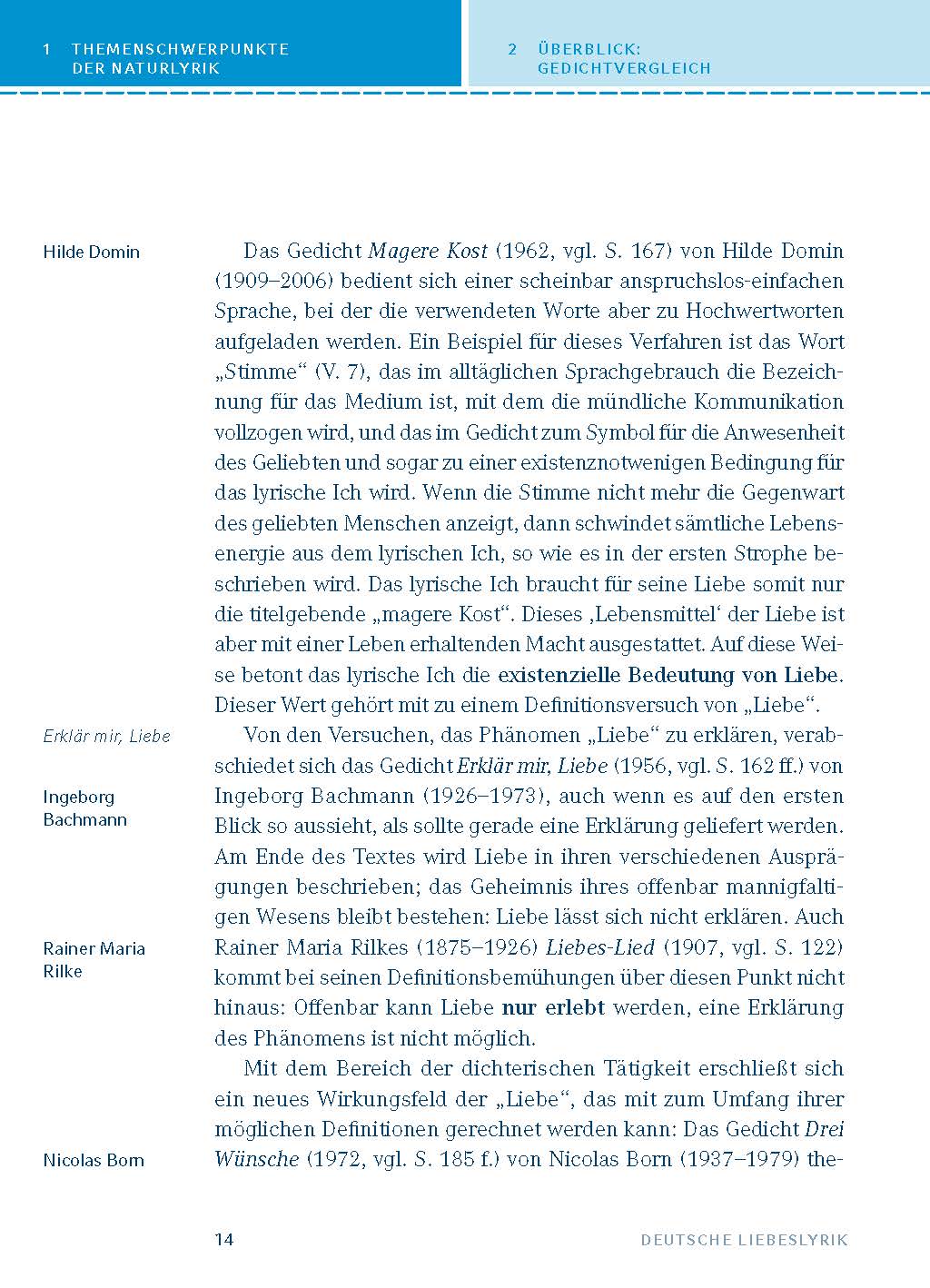 Deutsche Liebeslyrik vom Barock bis zur Gegenwart