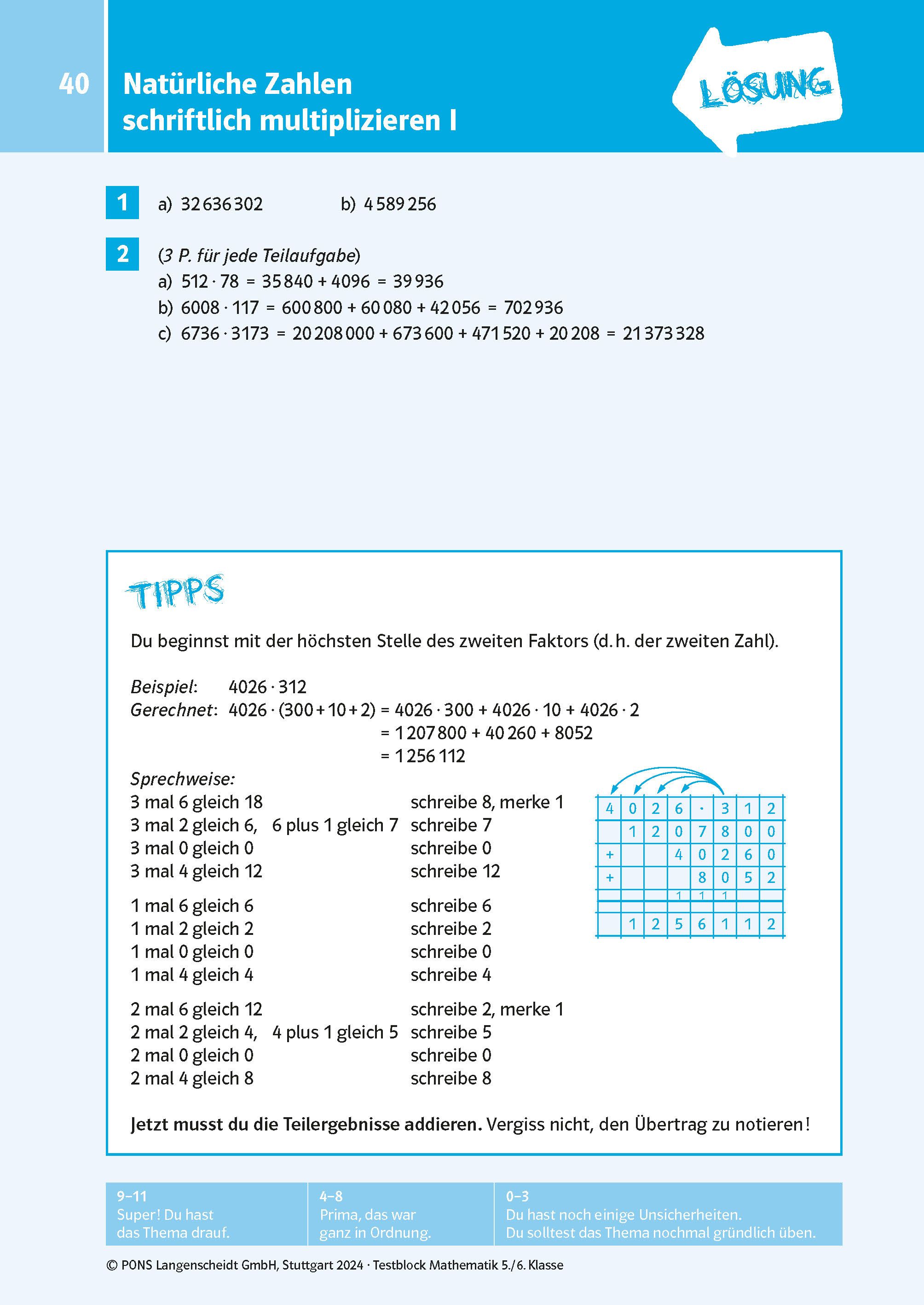 PONS Der große Testblock Mathematik 5./6. Klasse PONS Der große Testblock Mathematik 5./6. Klasse