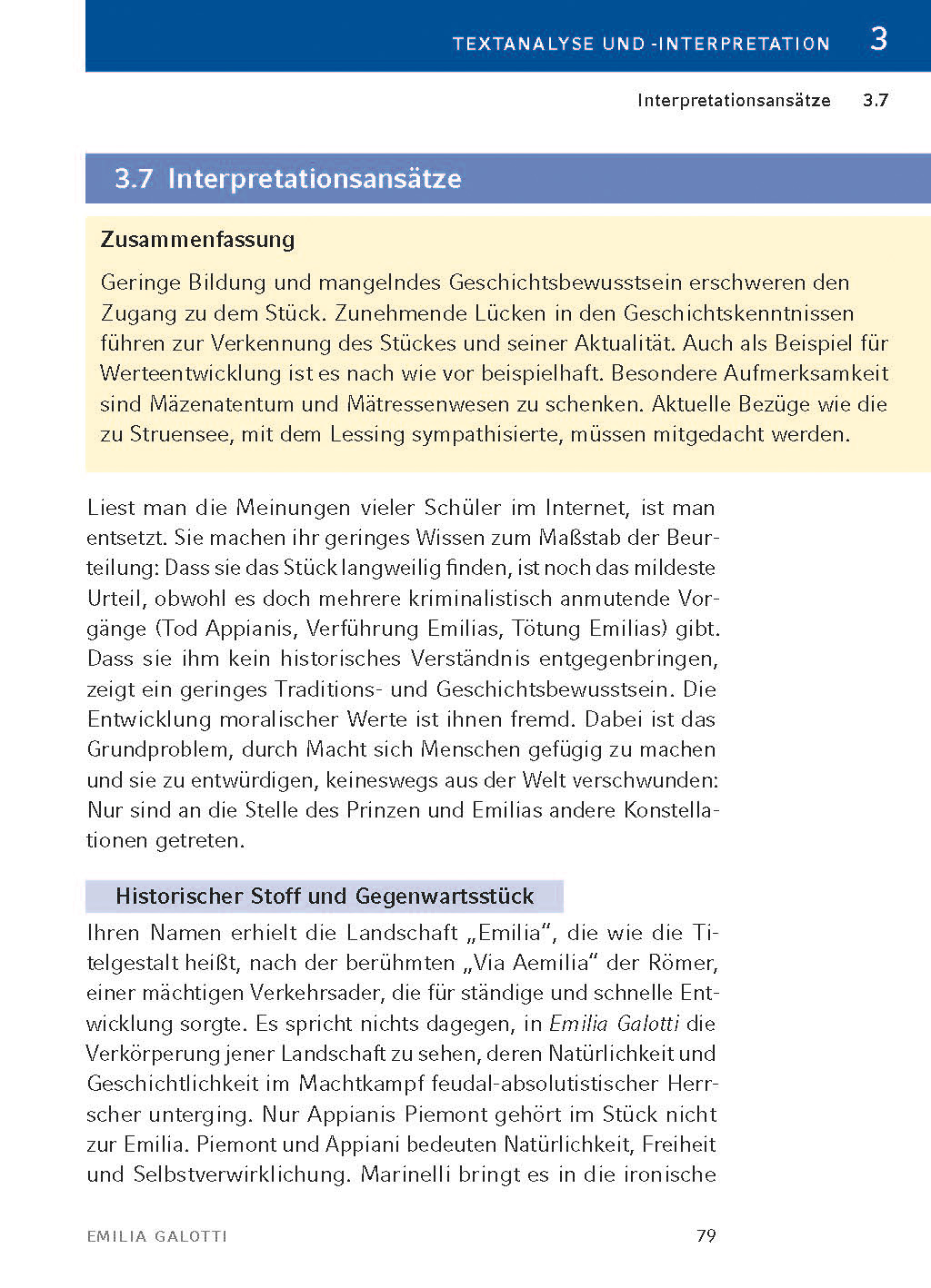 Emilia Galotti von Gotthold Ephraim Lessing