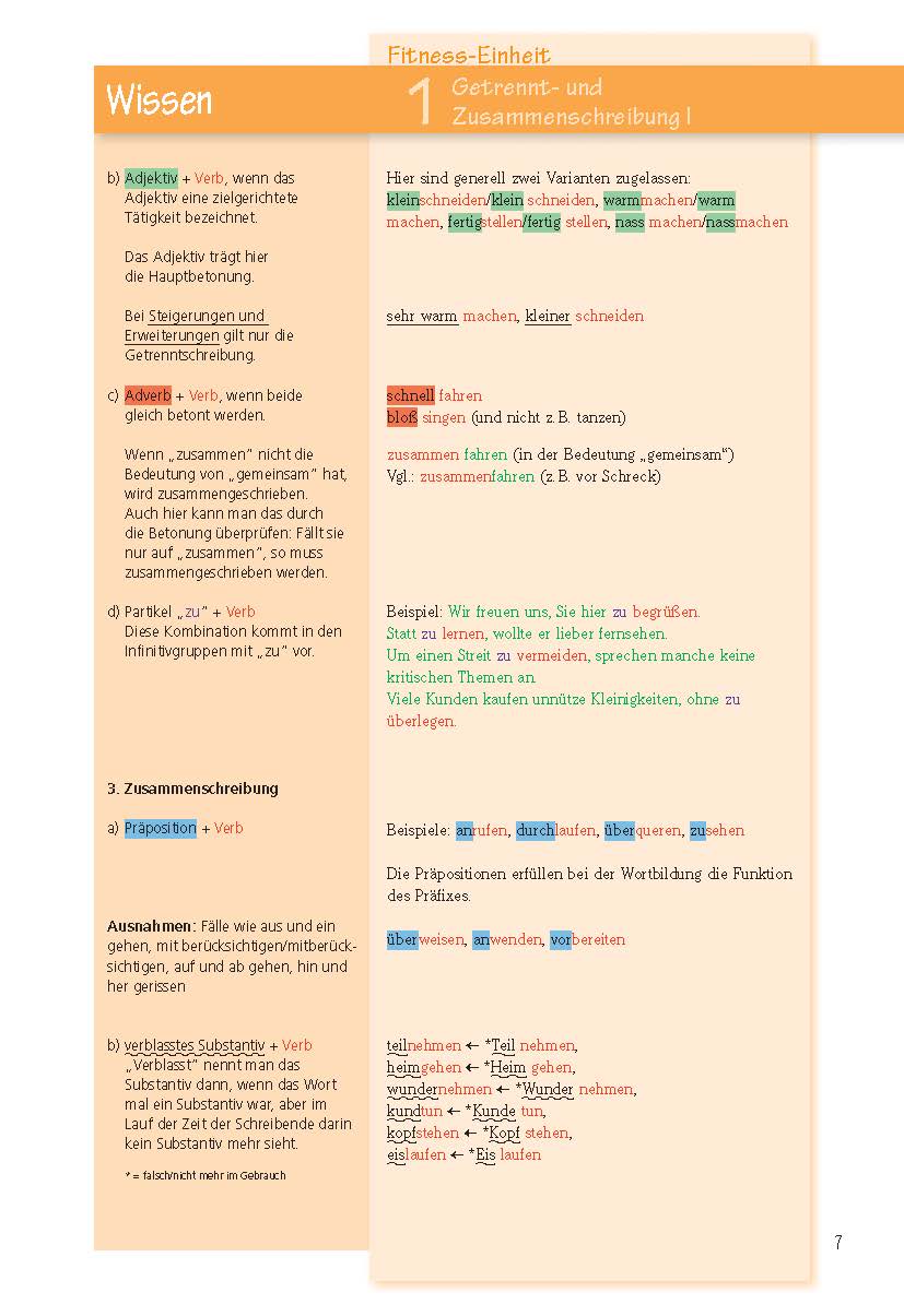 Rechtschreibung, Grammatik und Zeichensetzung. Deutsch Klasse 7-10