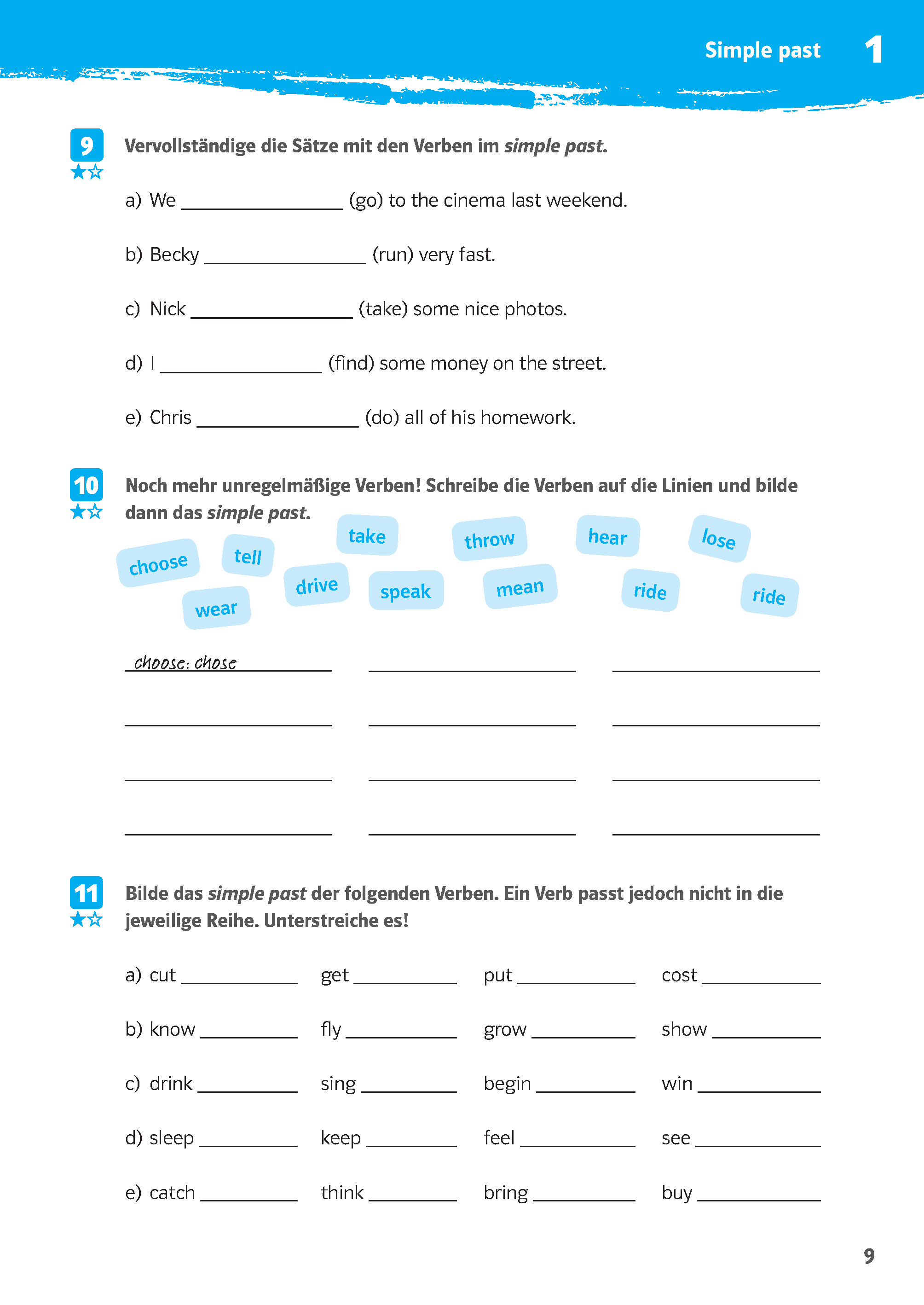 Klett 10-Minuten-Training Englisch Grammatik Simple Past und Present Perfect 6./7. Klasse Klett 10-Minuten-Training Englisch Grammatik Simple Past und Present Perfect 6./7. Klasse