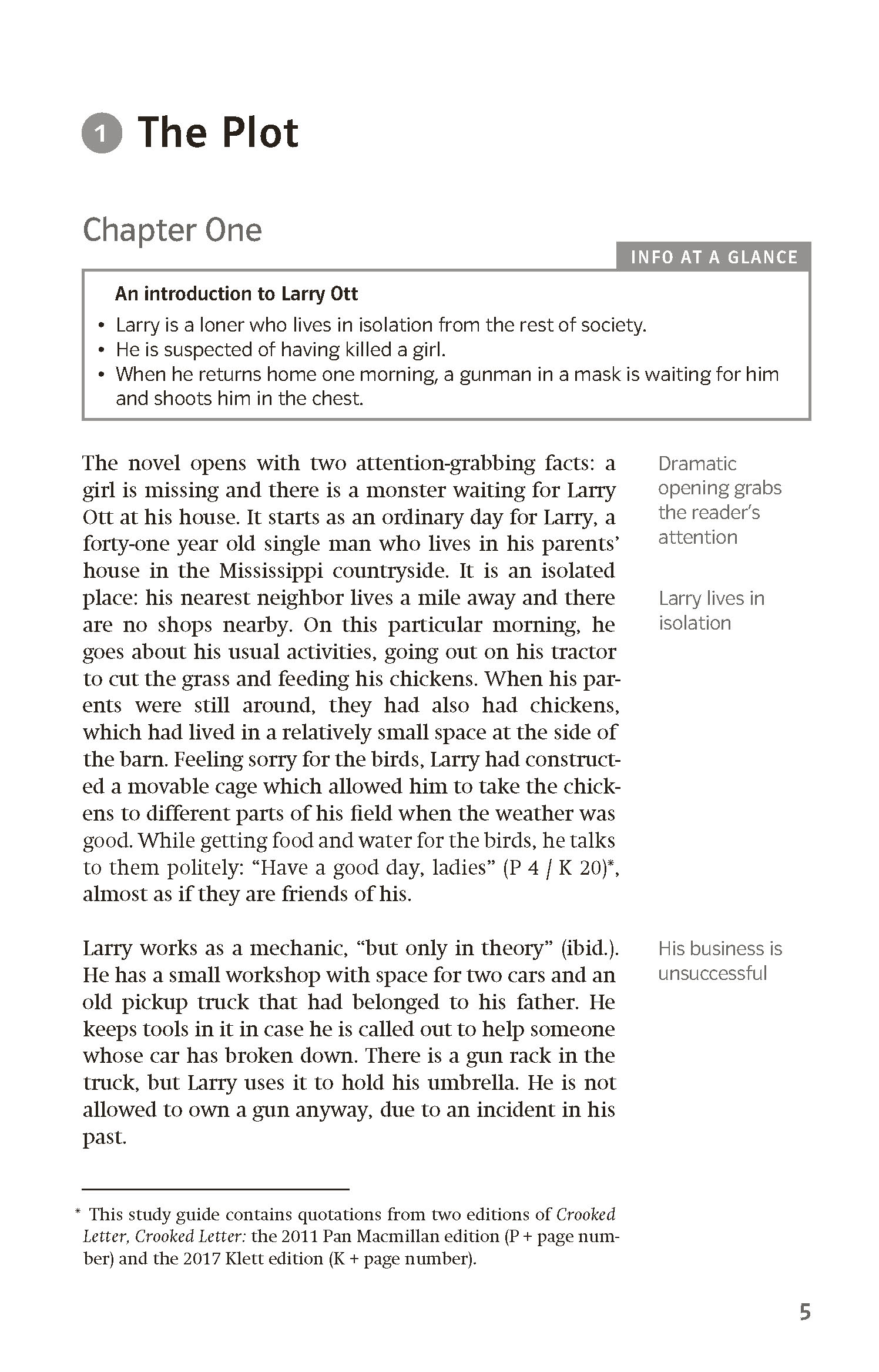 Klett Lektürehilfen Franklin, Crooked Letter, Crooked Letter