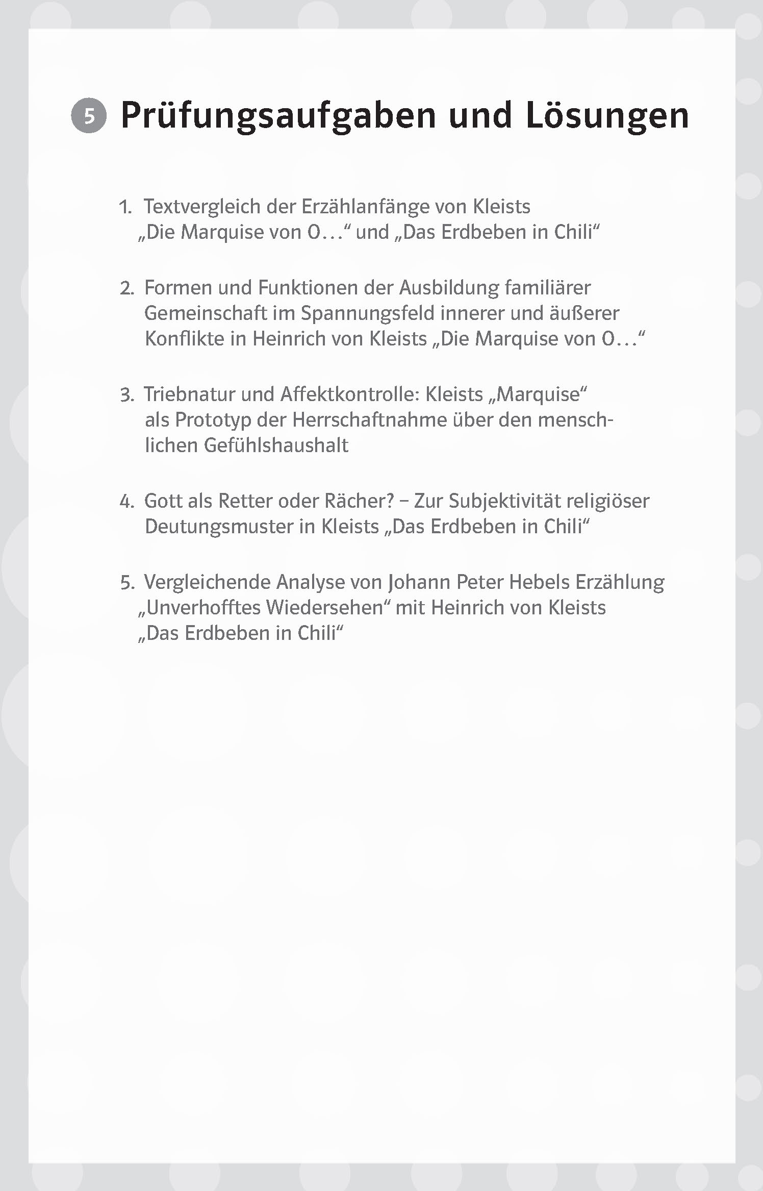 Klett Lektürehilfen Heinrich von Kleist, Die Marquise von O… Das Erdbeben in Chili