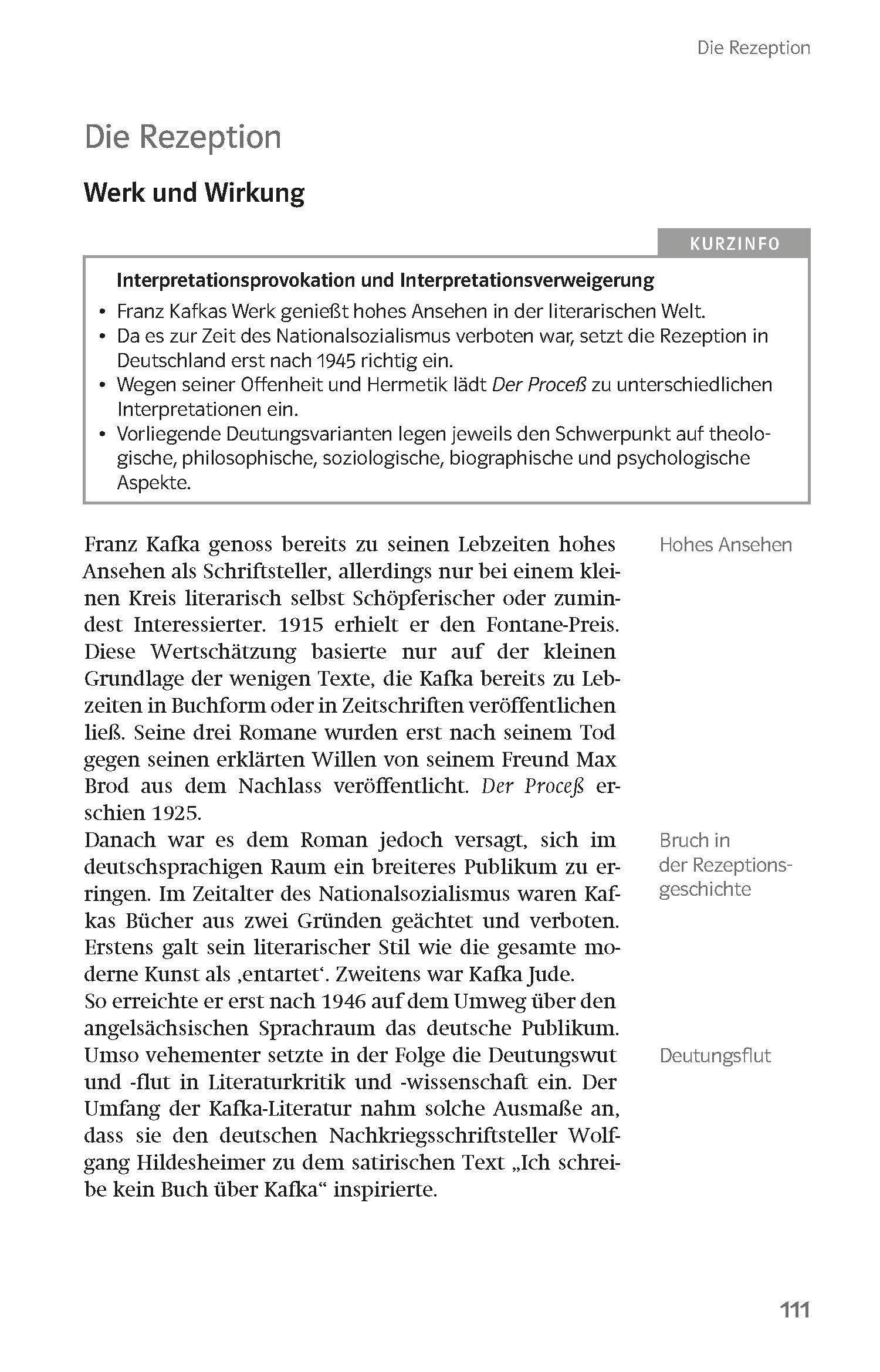 Klett Lektürehilfen Franz Kafka, Der Proceß Klett Lektürehilfen Franz Kafka, Der Proceß