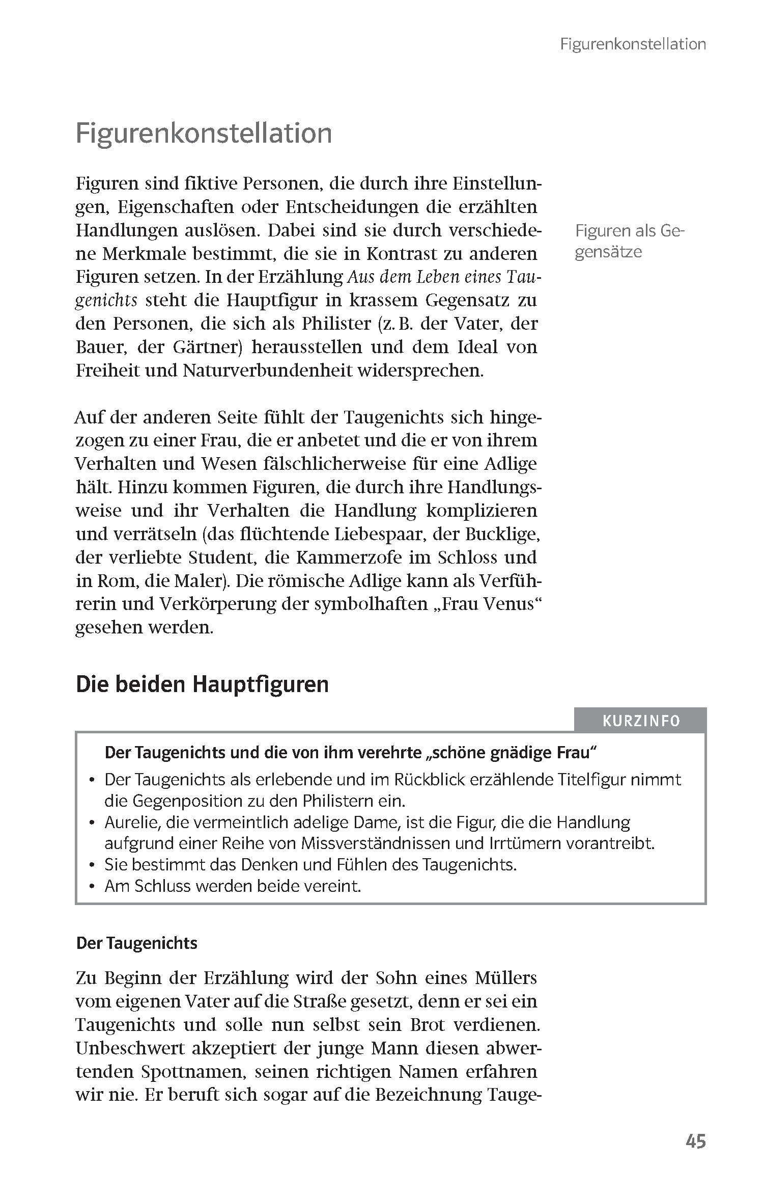 Klett Lektürehilfen Joseph von Eichendorff, Aus dem Leben eines Taugenichts